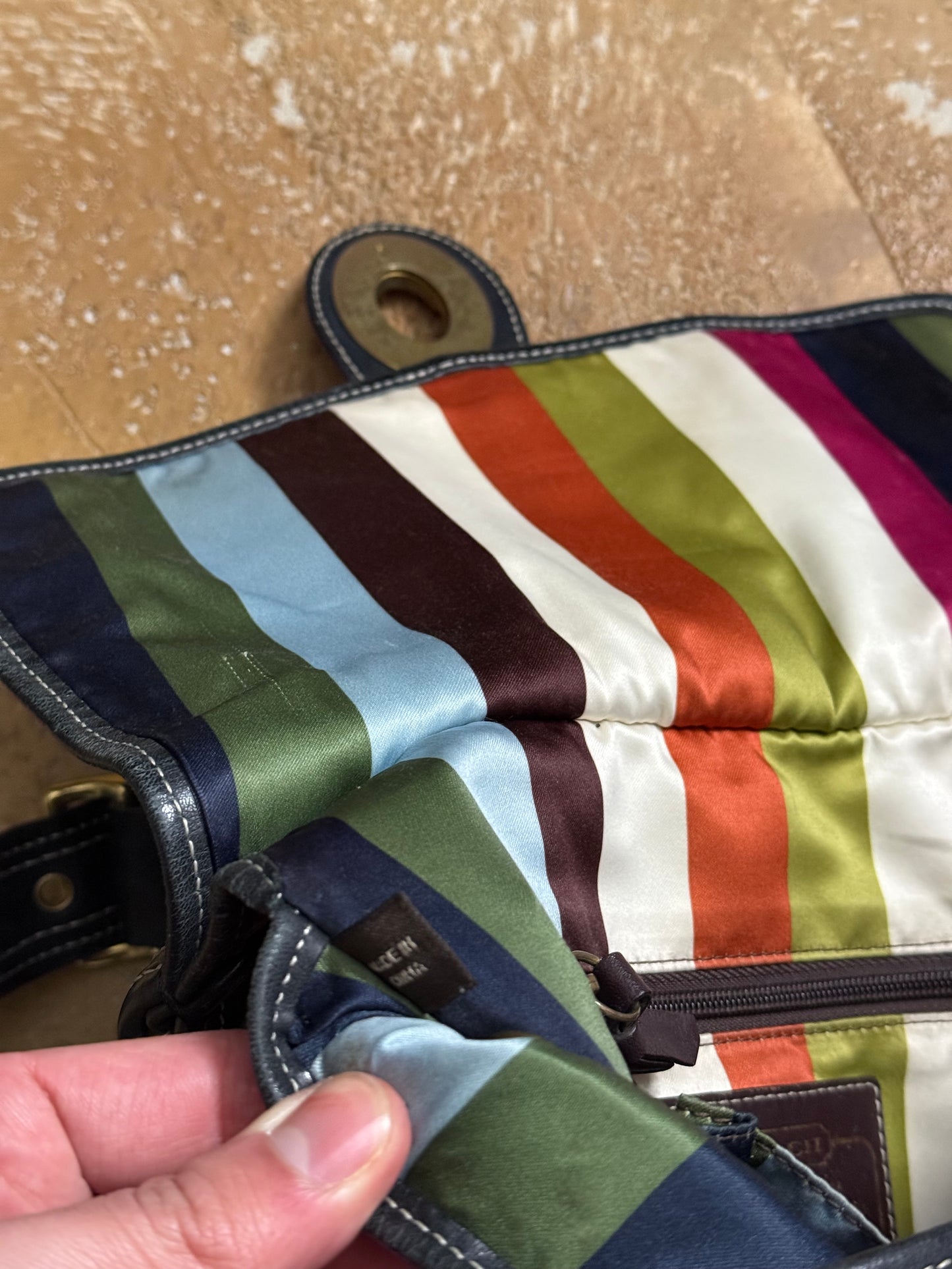 Coach vintage monogram leather bag