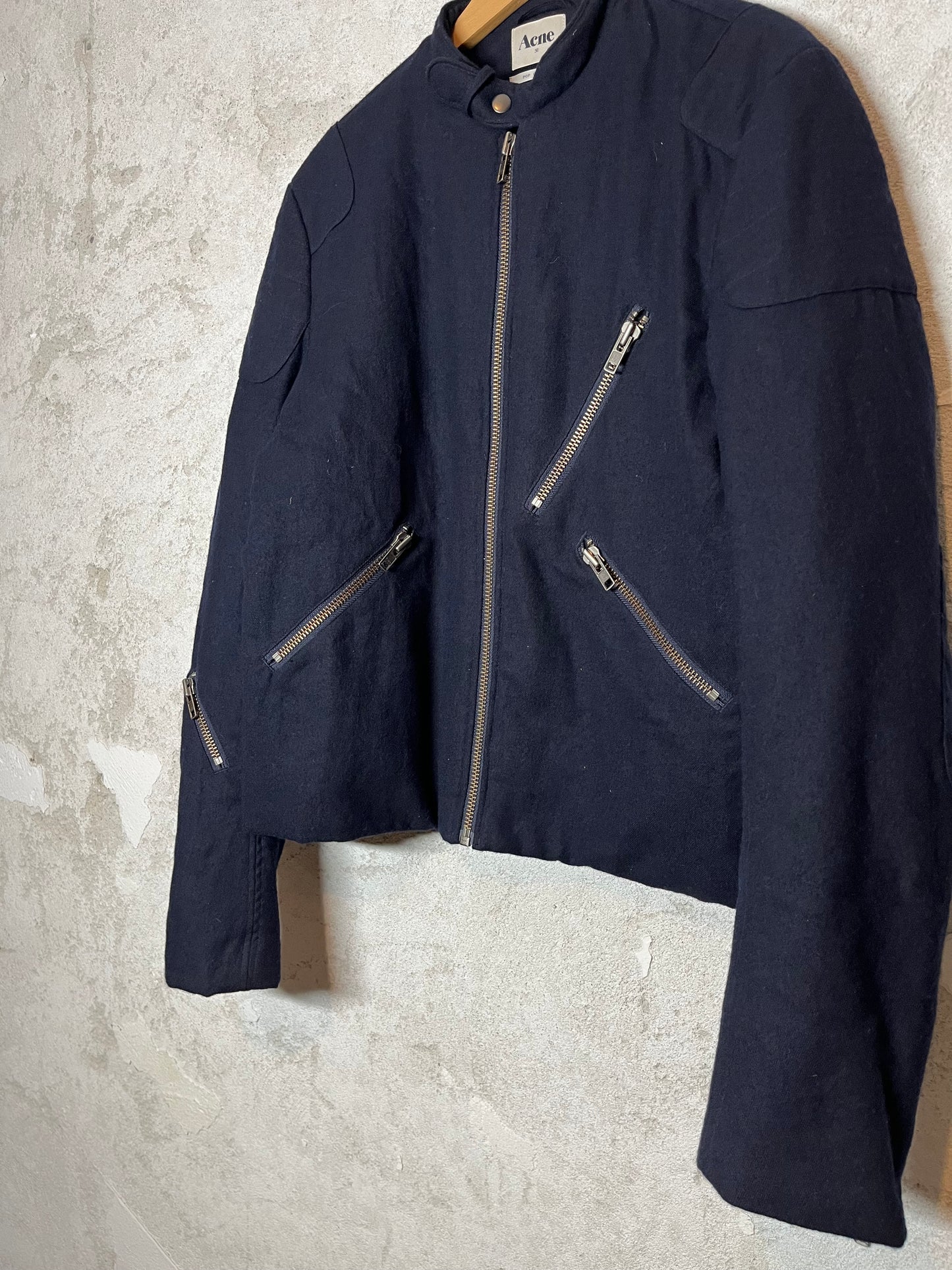 Acne Studios Oliver Wool AW/10 multizip bomber jacket - M