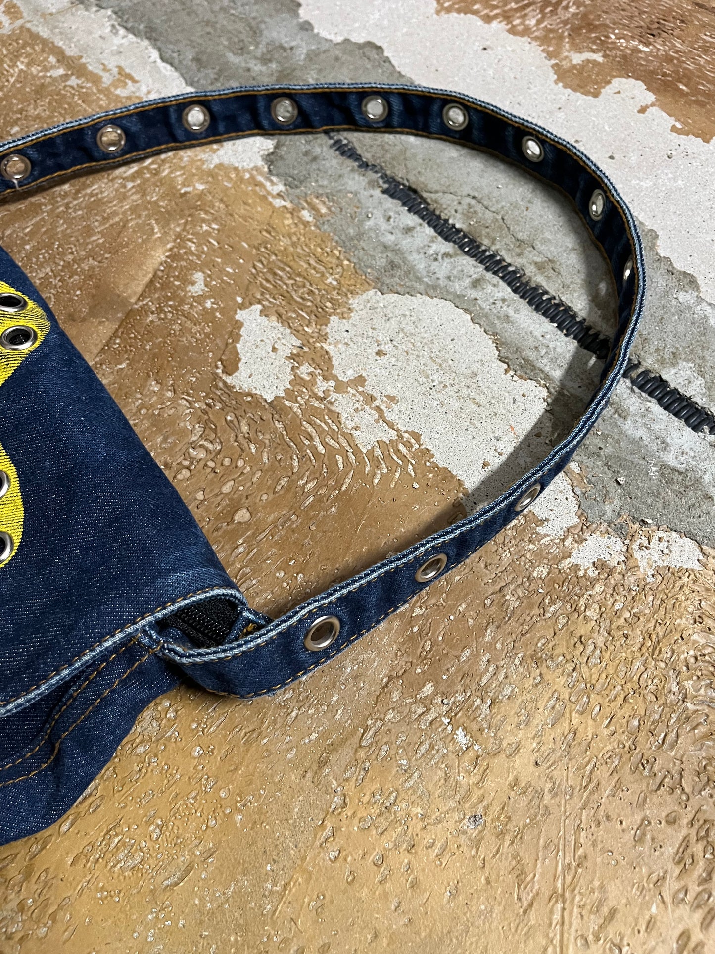 Evisu vintage logo denim handbag