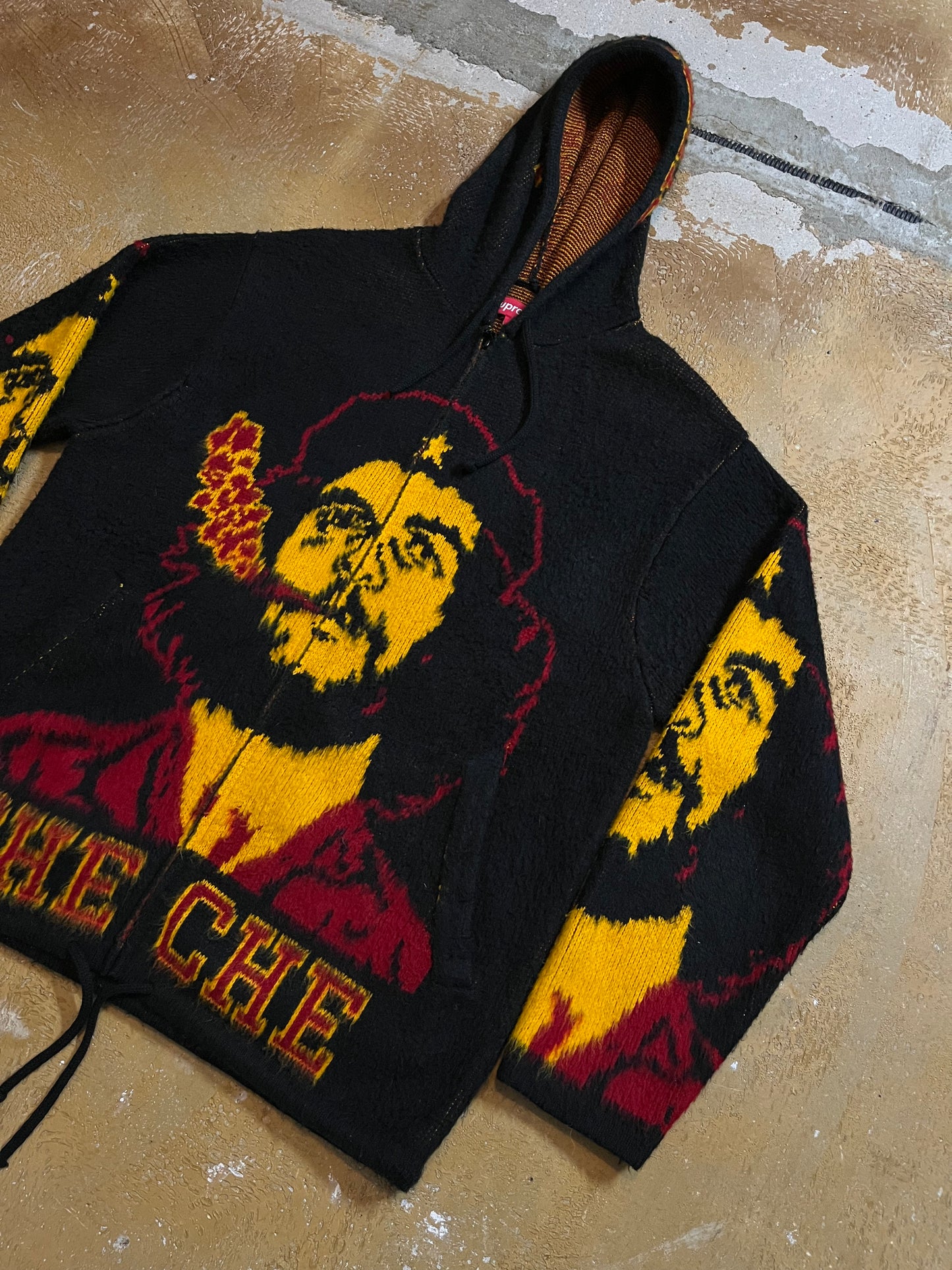 Supreme Che knit zip up sweater - M