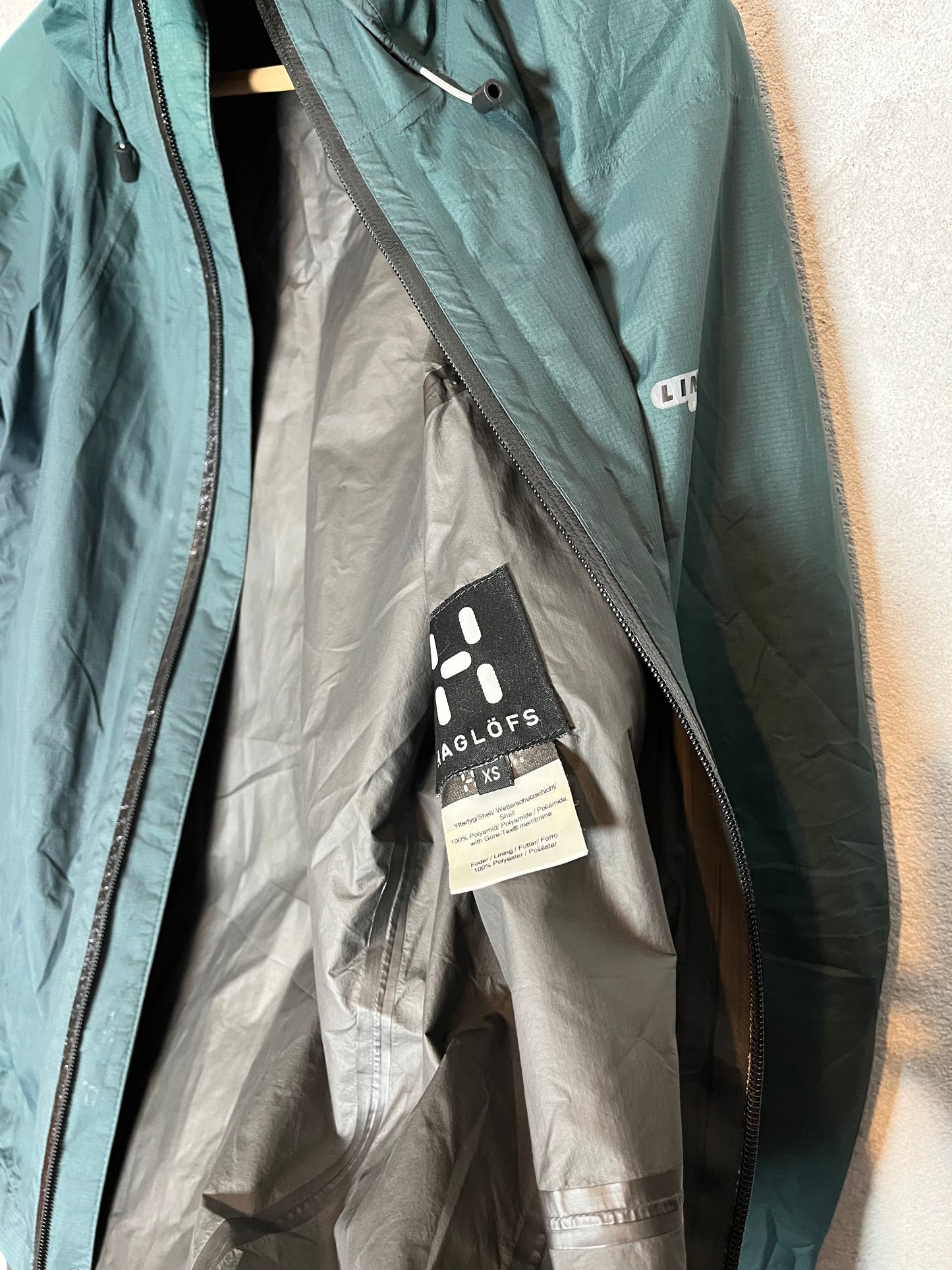 Haglöfs gore-tex L.I.M. series gorpcore rain jacket - XS