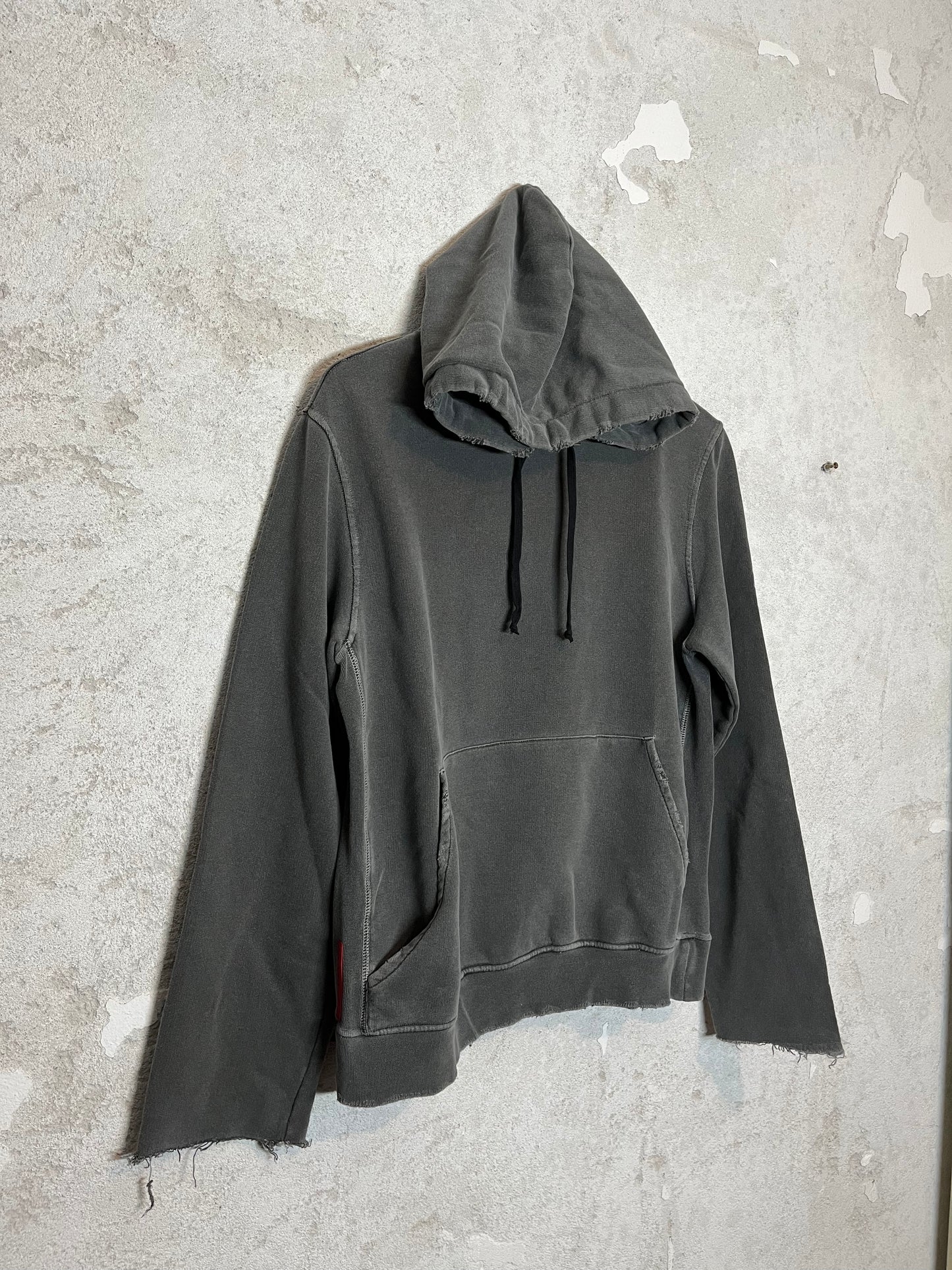 Prada vintage logo application hoodie - XL