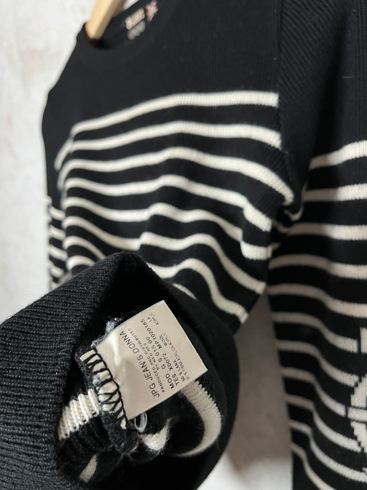 Jean Paul Gaultier striped knit sweater - M