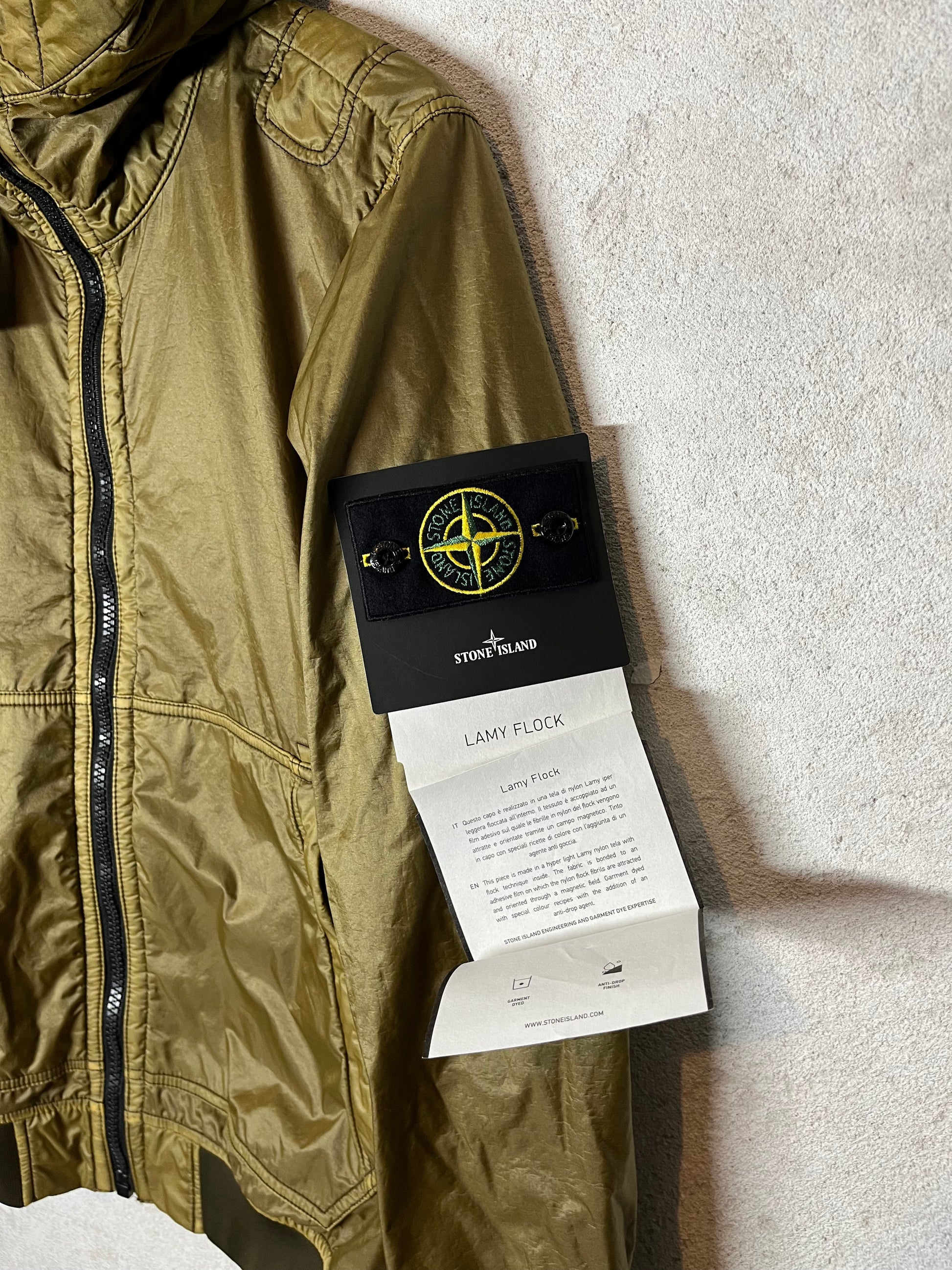 Stone Island Lamy Flock soft shell hooded jacket new with tags