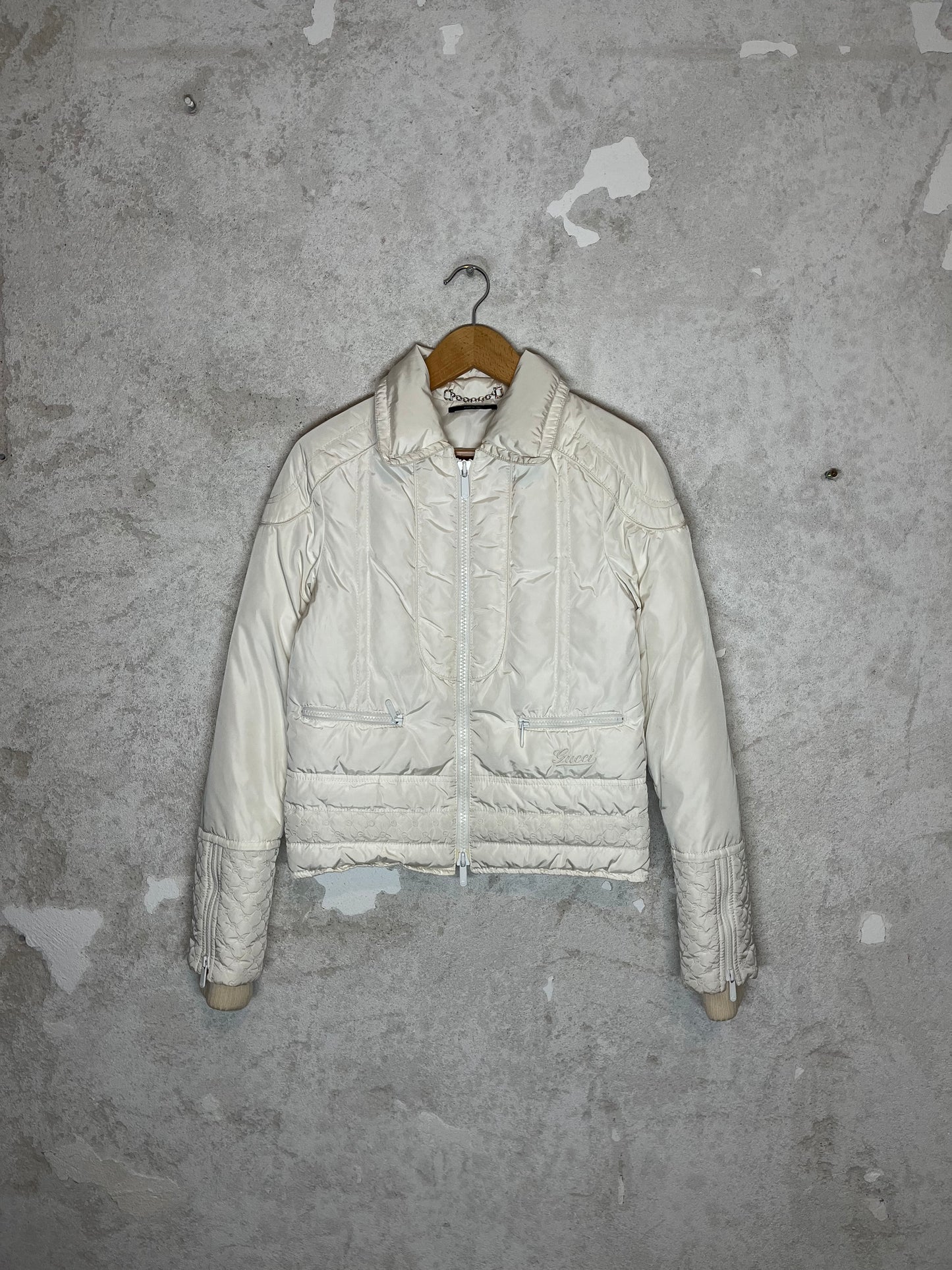 Gucci vintage embroidered puffer jacket - S