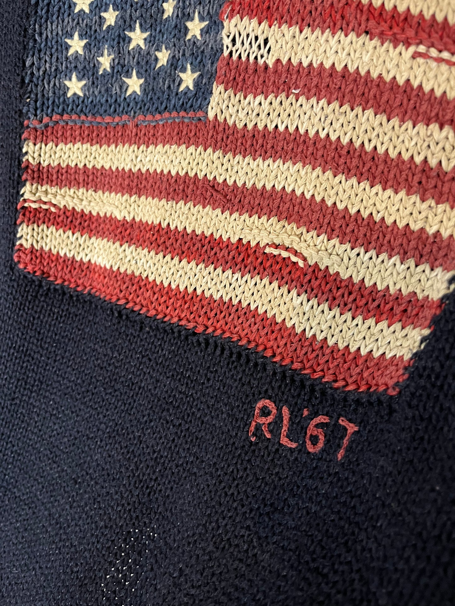 Ralph Lauren vintage Polo Sport USA flag knit sweater - L