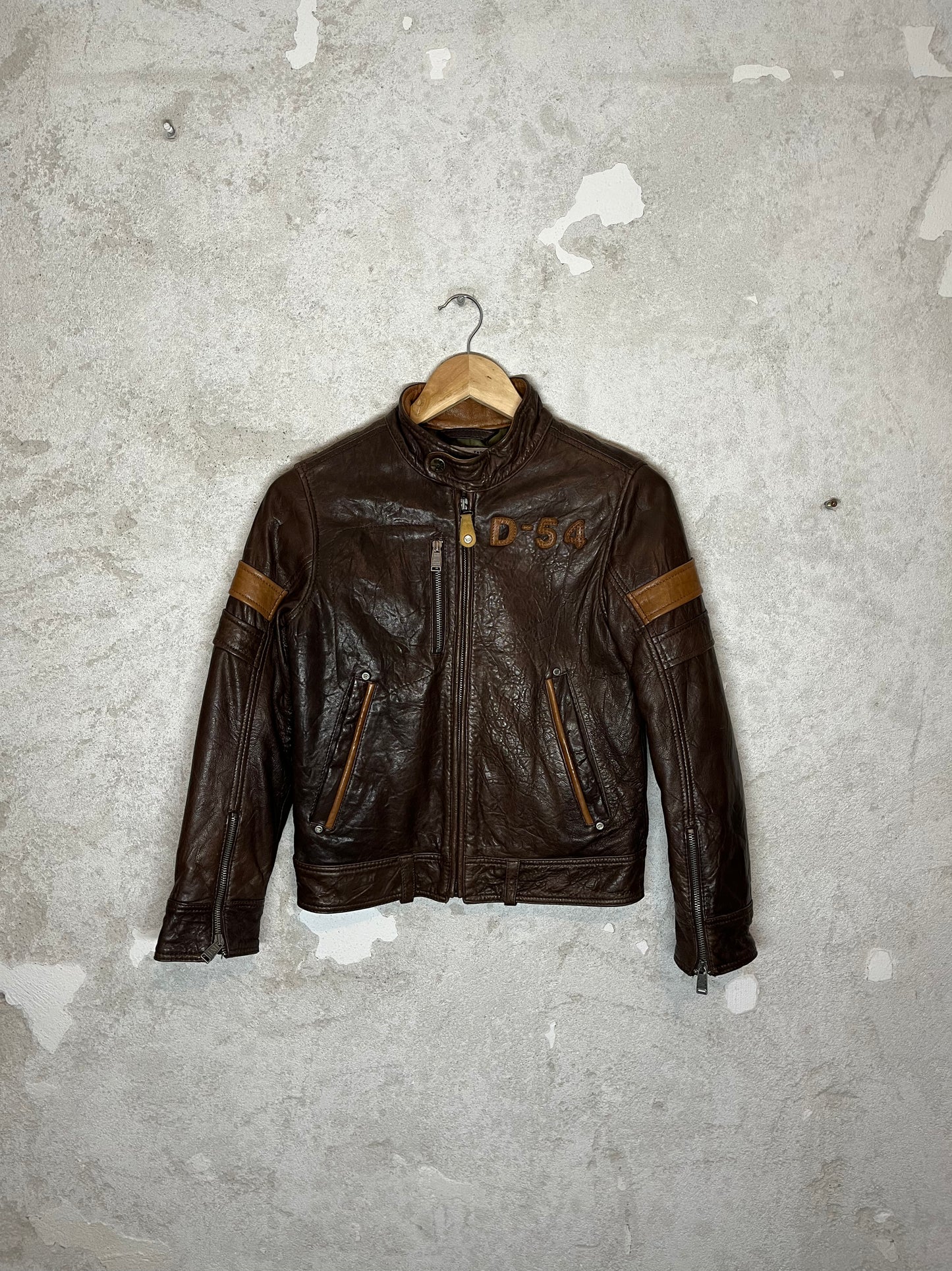 Diesel 2000s leather motor jacket - M