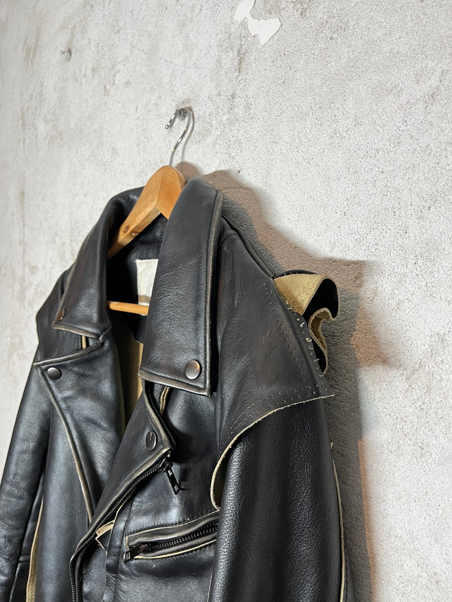 Maison Martin Margiela x H&M deconstructed biker leather jacket - M