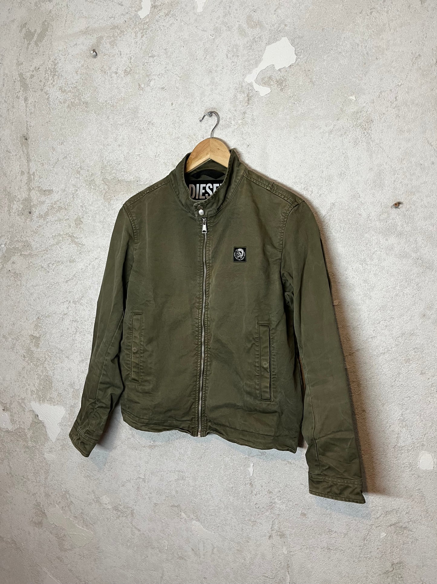 Diesel vintage cargo denim green jacket - M