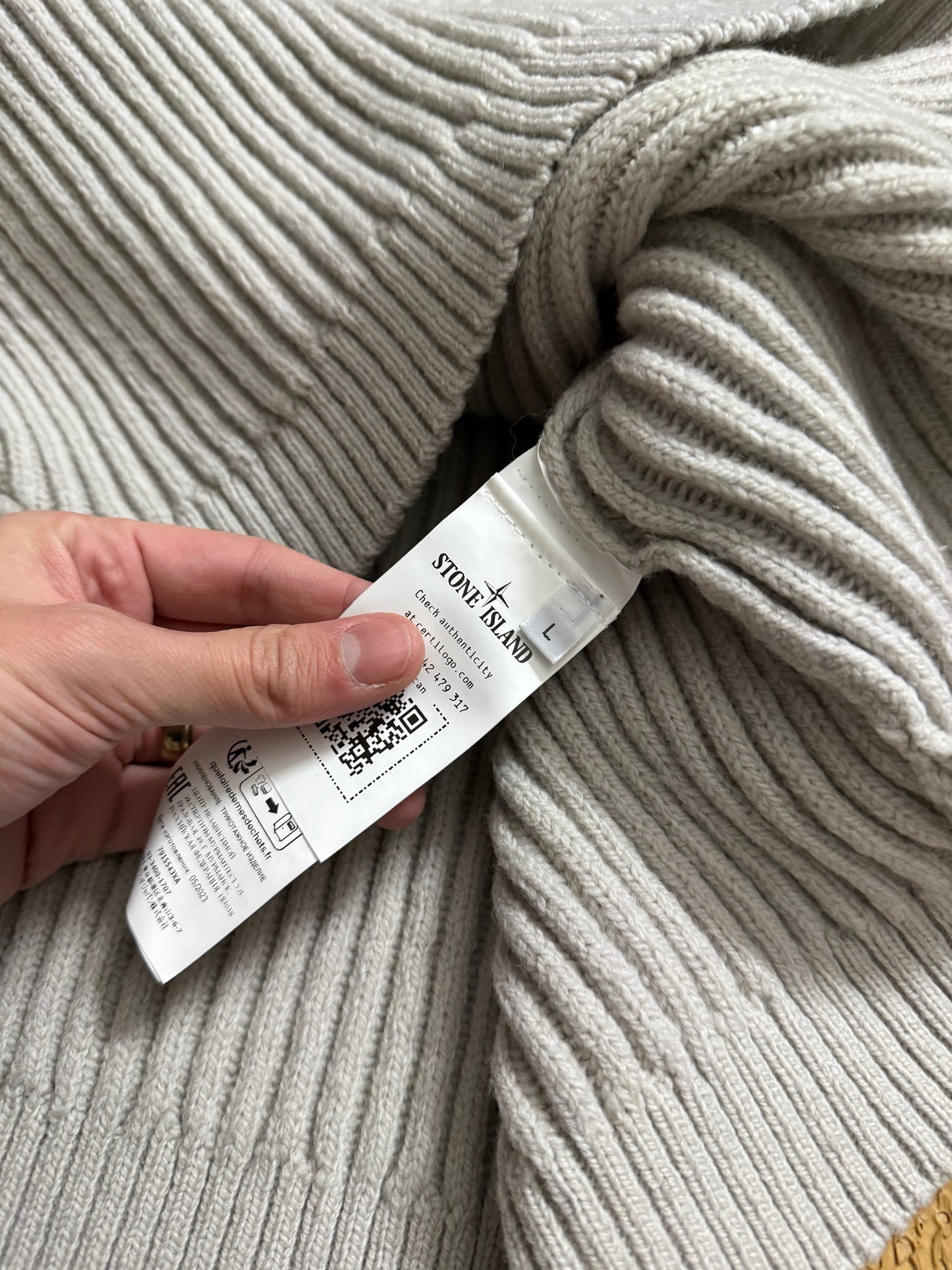 Stone Island Marina 100% wool knit sweater - L