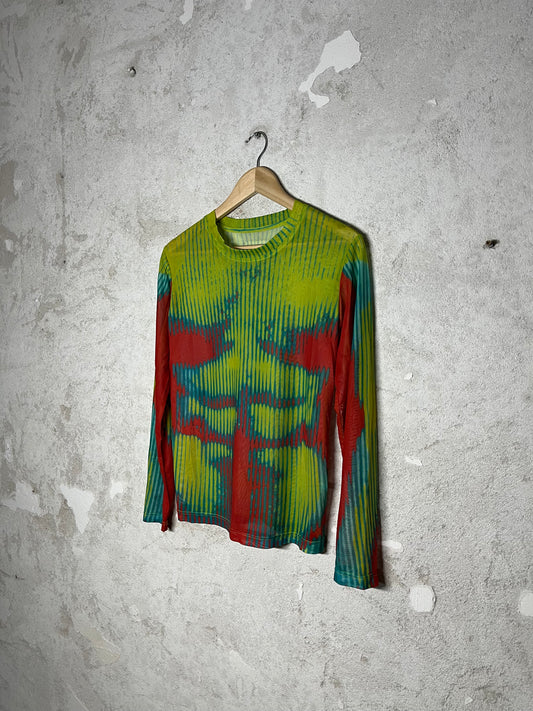 Jean Paul Gaultier Y project mesh top longsleeve - S