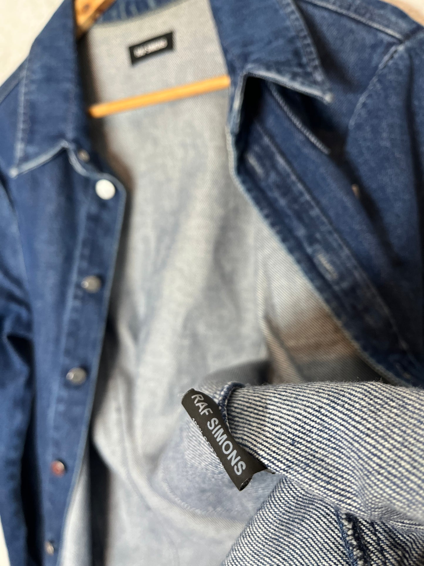 Raf Simons Denim overshirt with branded patch - S