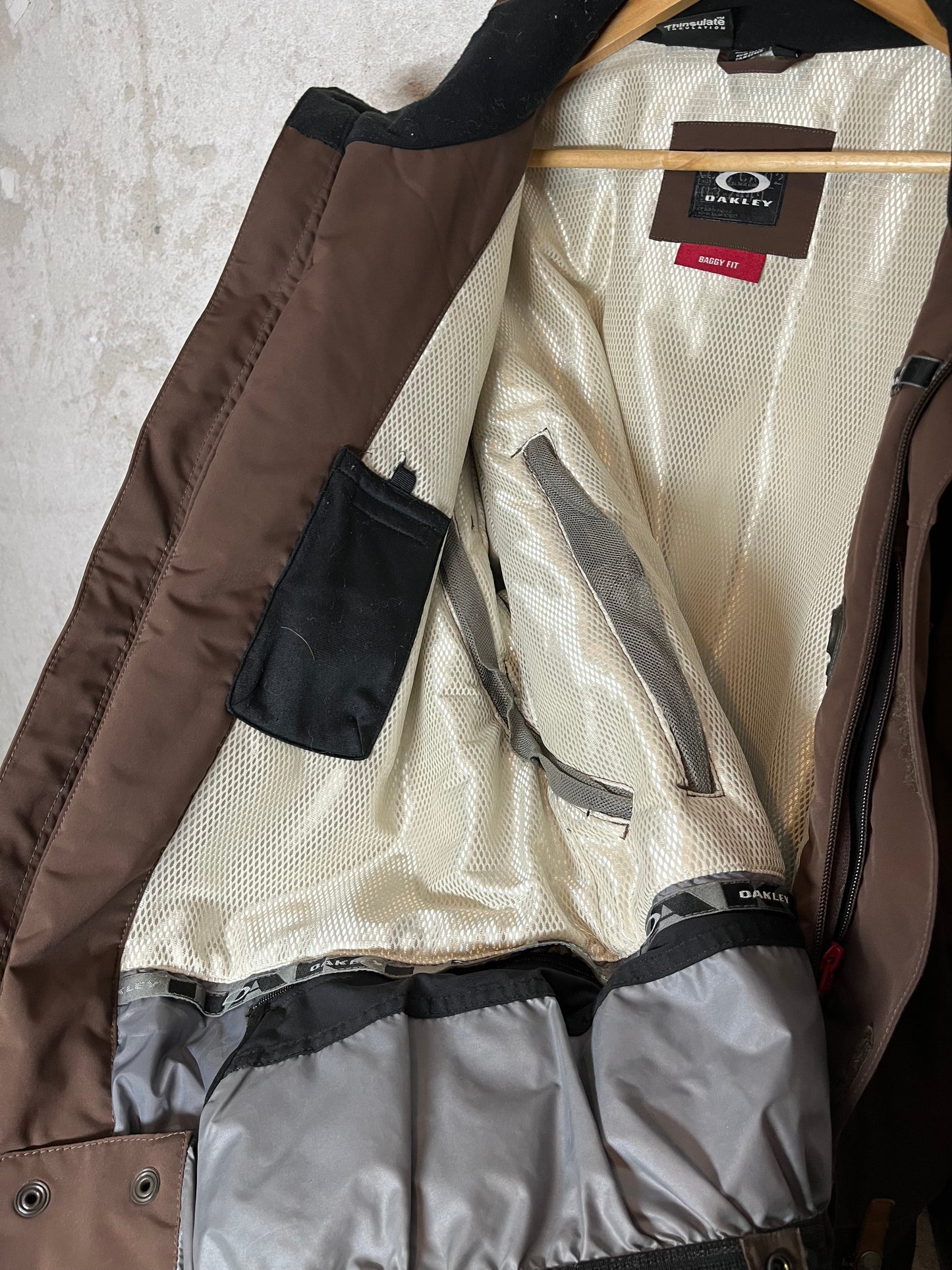 Oakley brown oversized ski jacket - XL