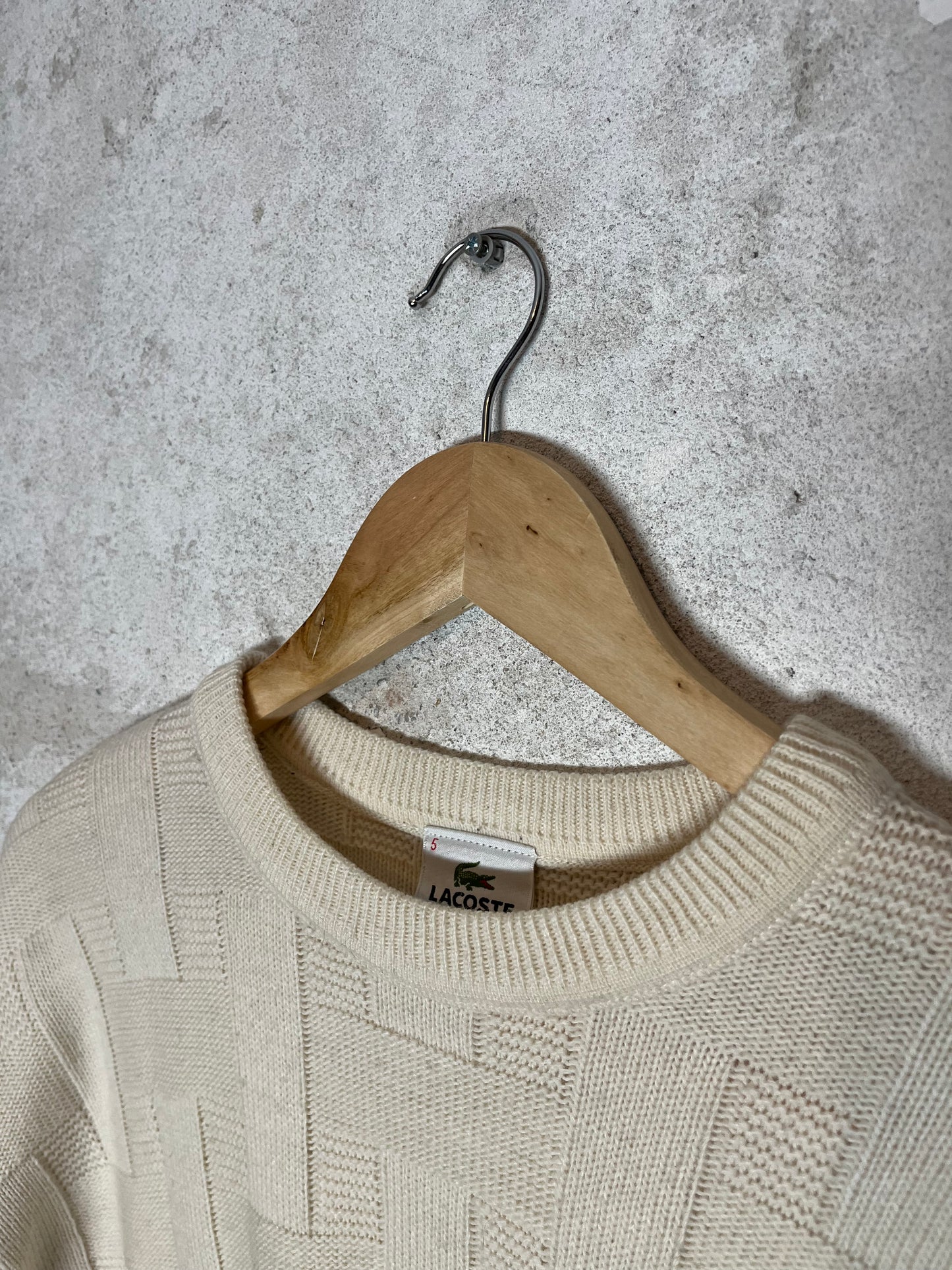 Lacoste 2000s 90s vintage retro knit sweatshirt - M/L