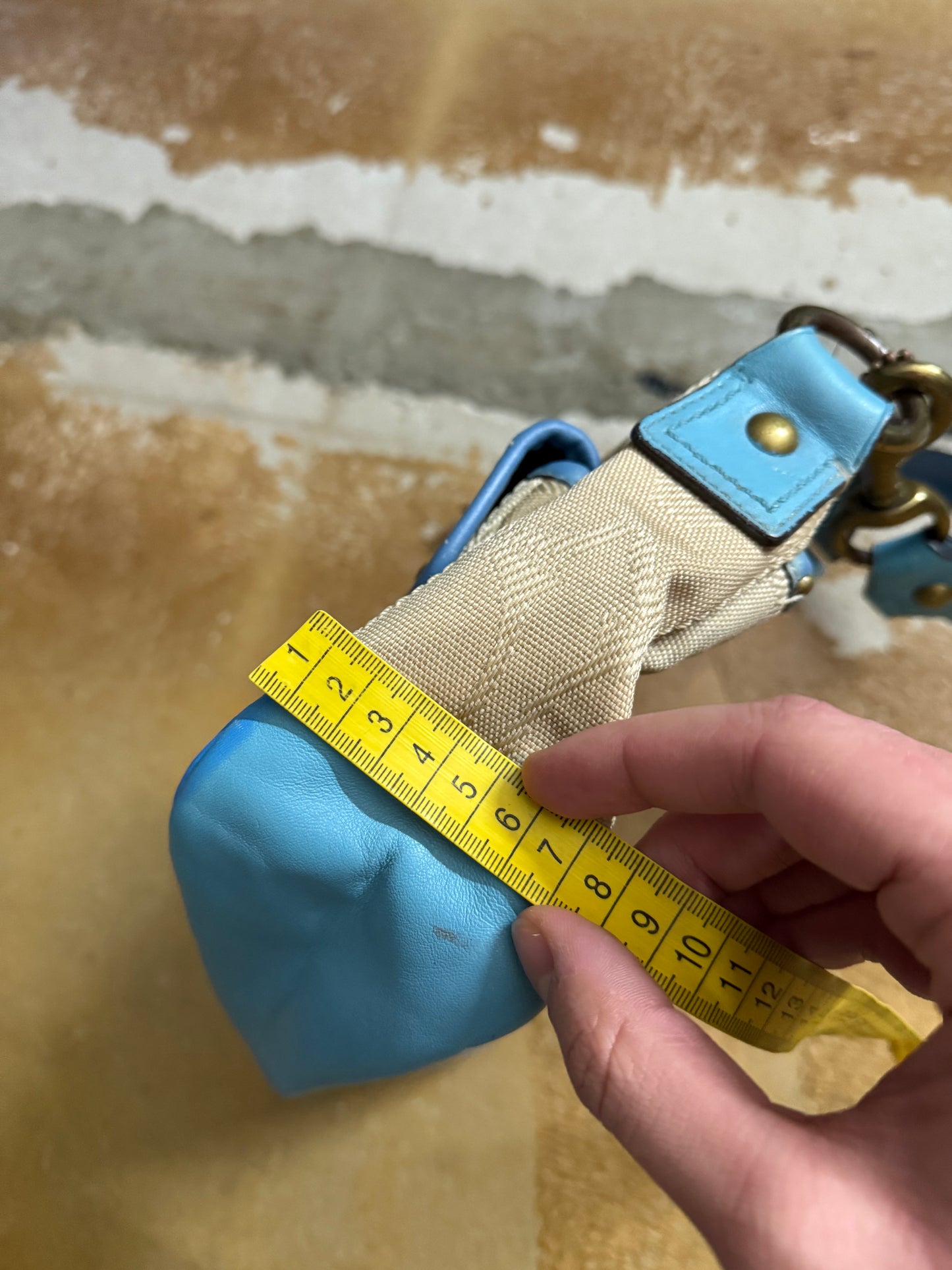 Coach vintage monogram blue bag