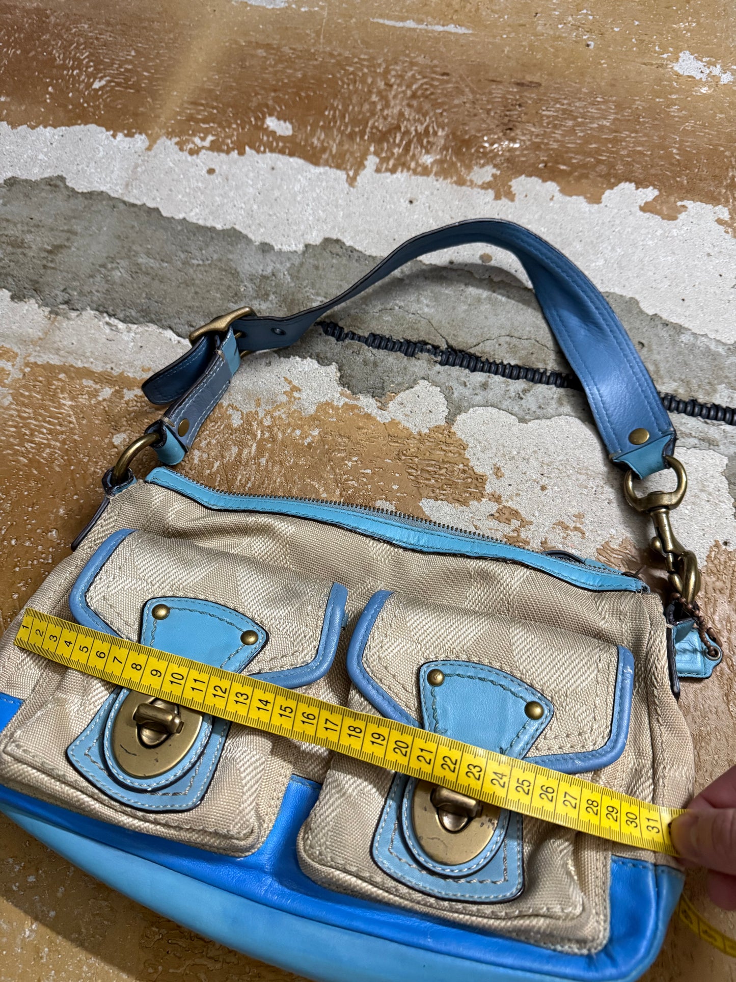 Coach vintage monogram blue bag