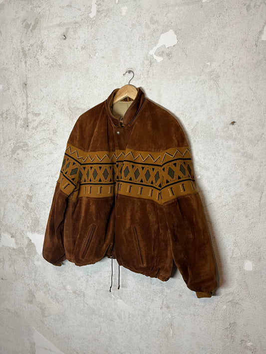 Redskins Navajo leather suede bomber jacket - L/XL