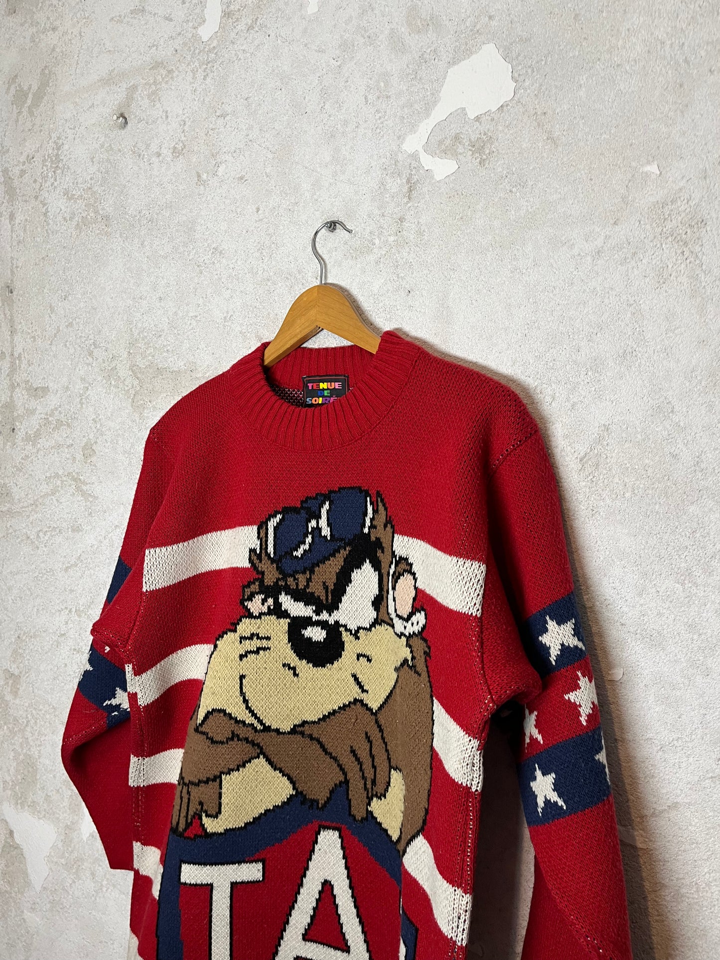 Looney Toones Tazz Tasmanian Devil knit sweatshirt - M