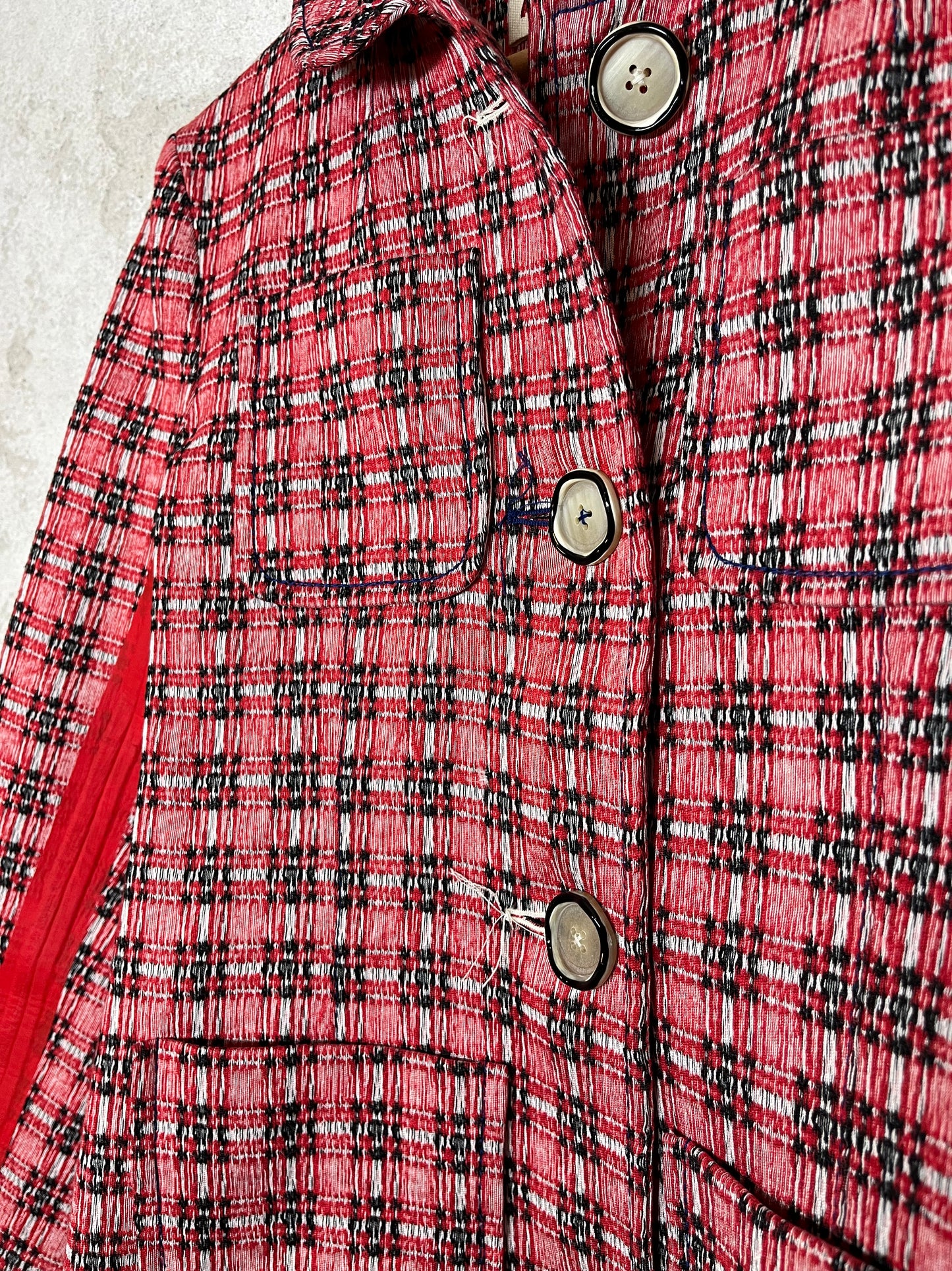 Marni multicolor plaid tweed jacket - S/M