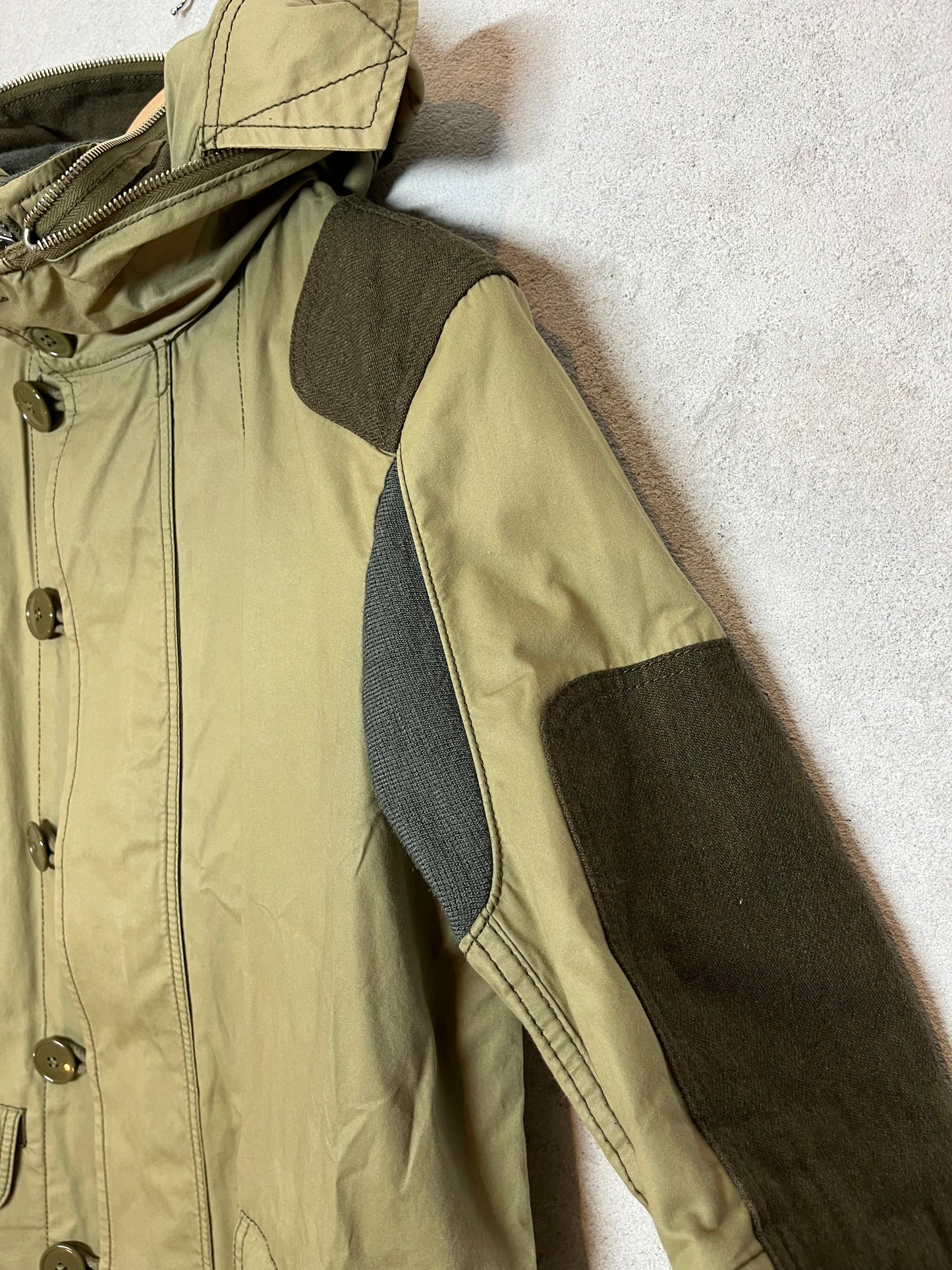 Junya Watanabe cargo khaki hooded jacket - S