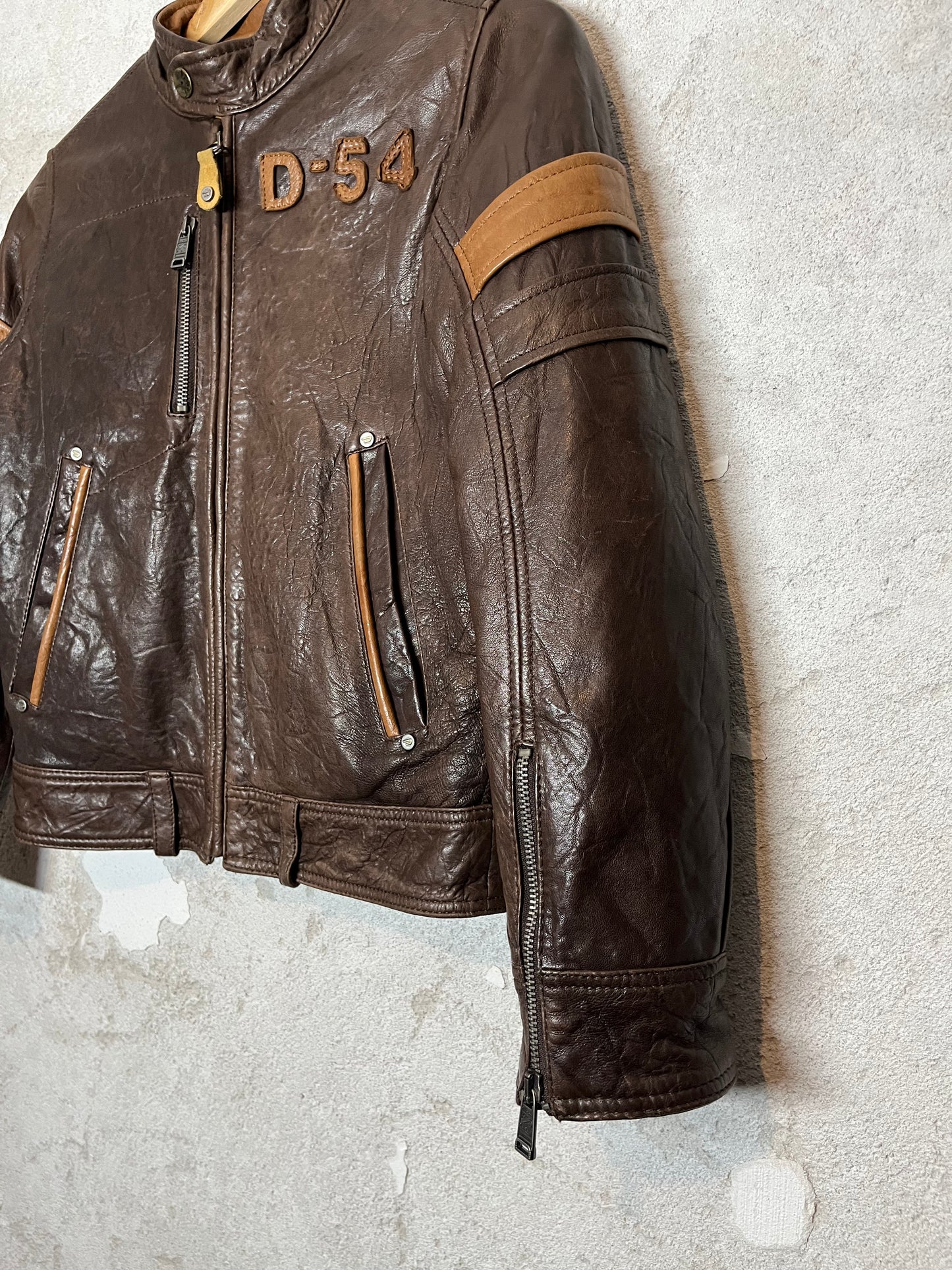 Diesel 2000s leather motor jacket - M