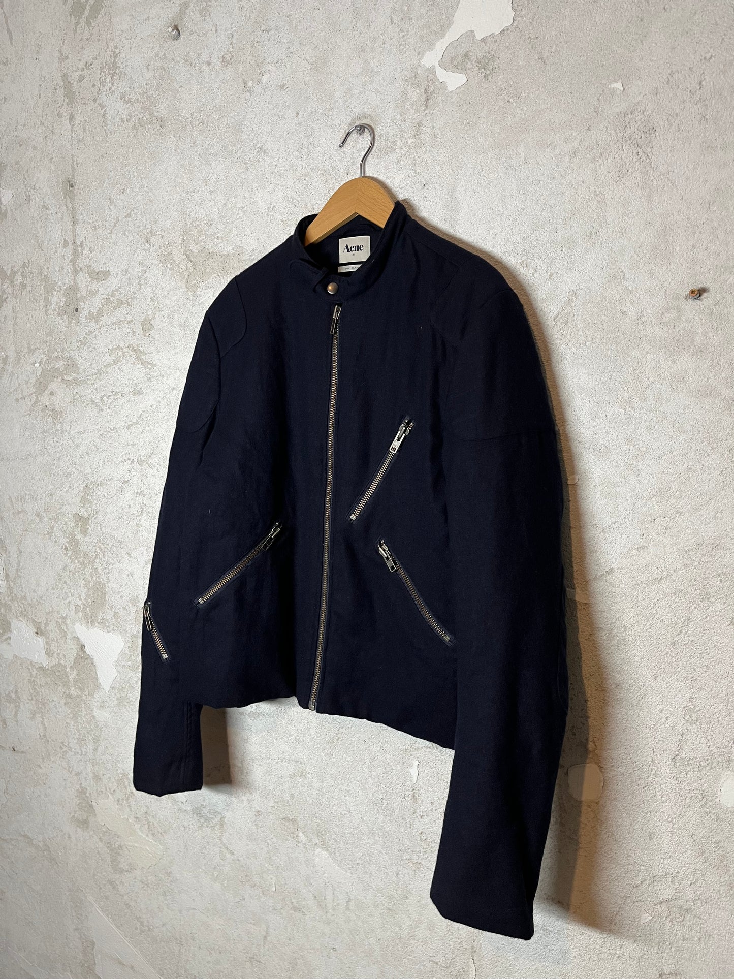 Acne Studios Oliver Wool AW/10 multizip bomber jacket - M