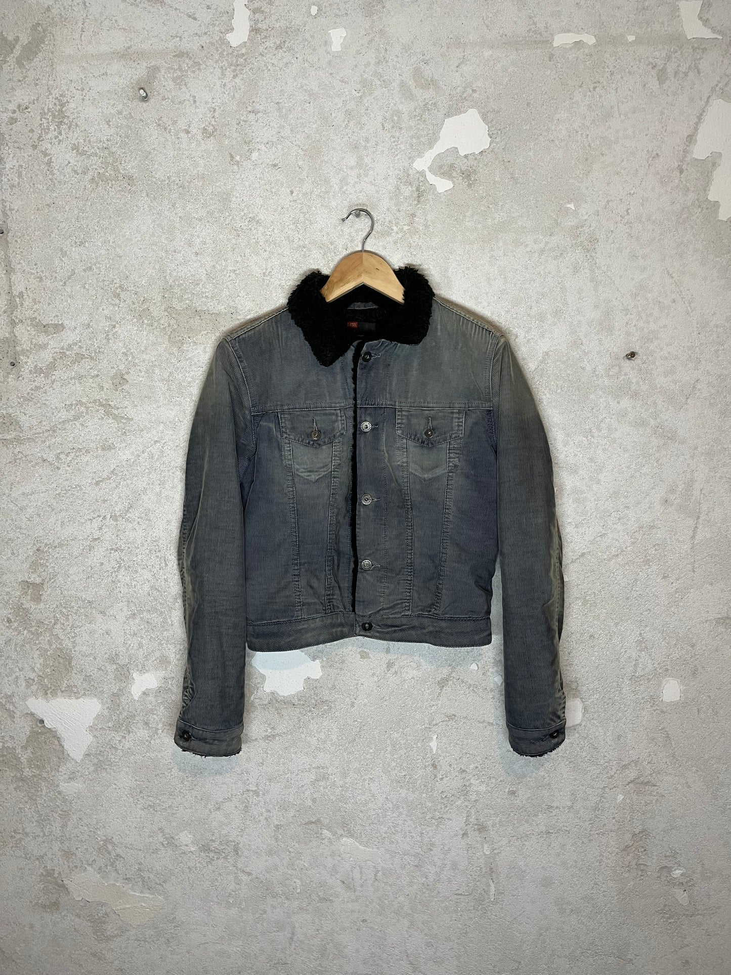 Diesel vintage 90s 2000s sherling sherpa denim jacket 