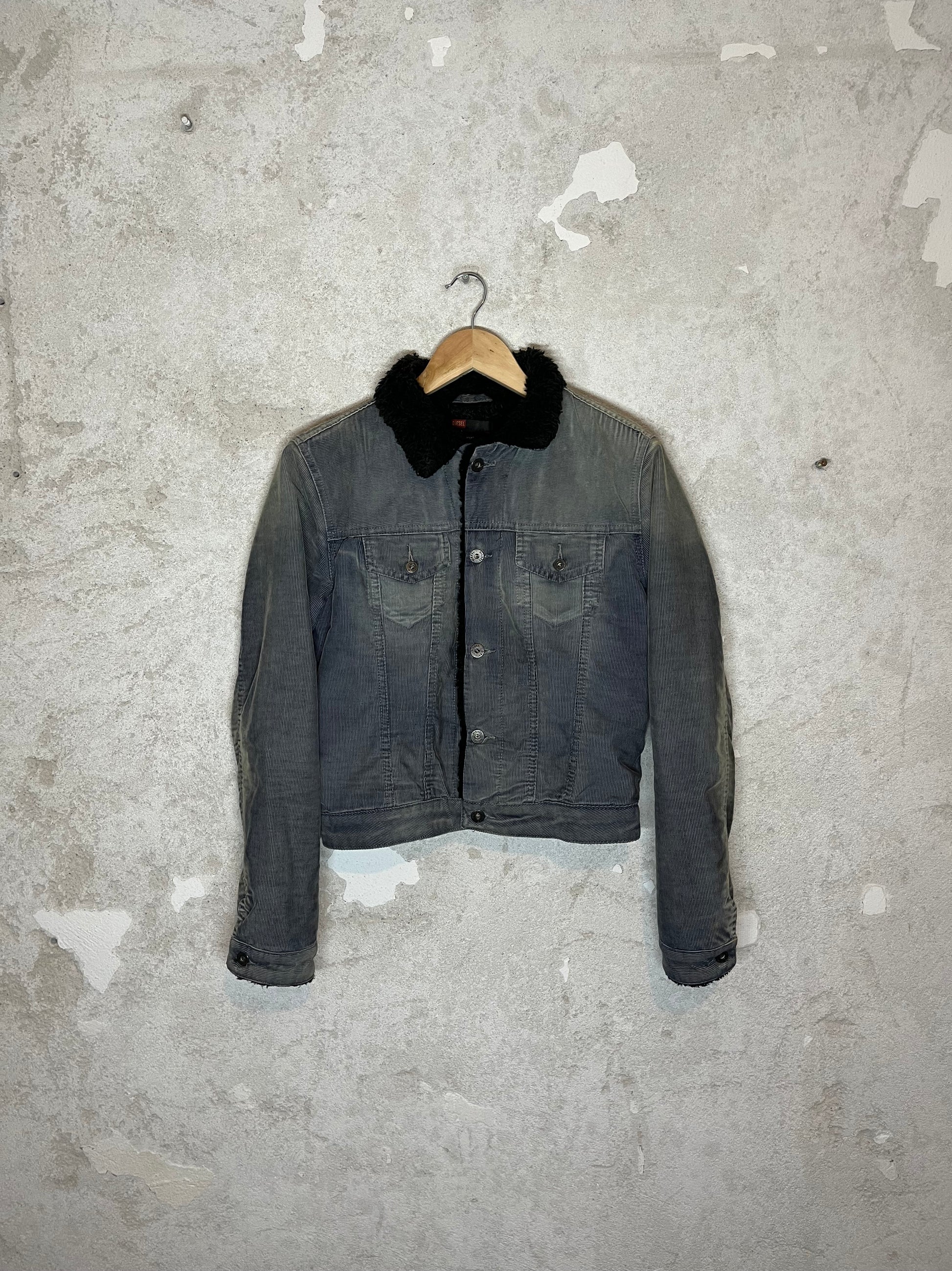 Diesel vintage 90s 2000s sherling sherpa denim jacket 