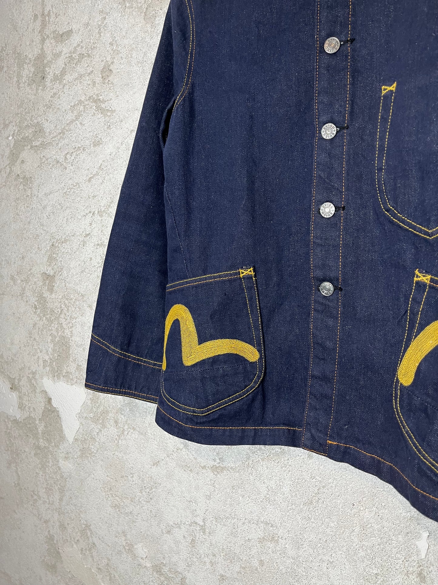 Evisu selvedge japanese denim jacket vintage - M