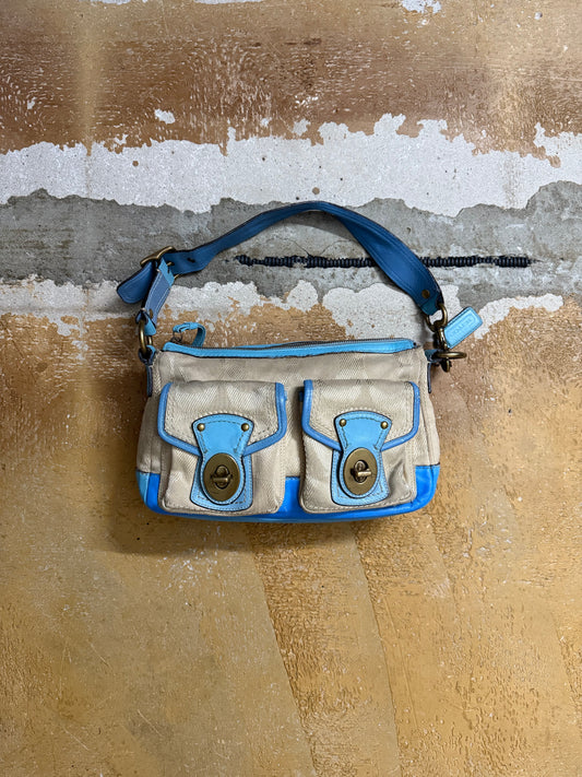 Coach vintage monogram blue bag