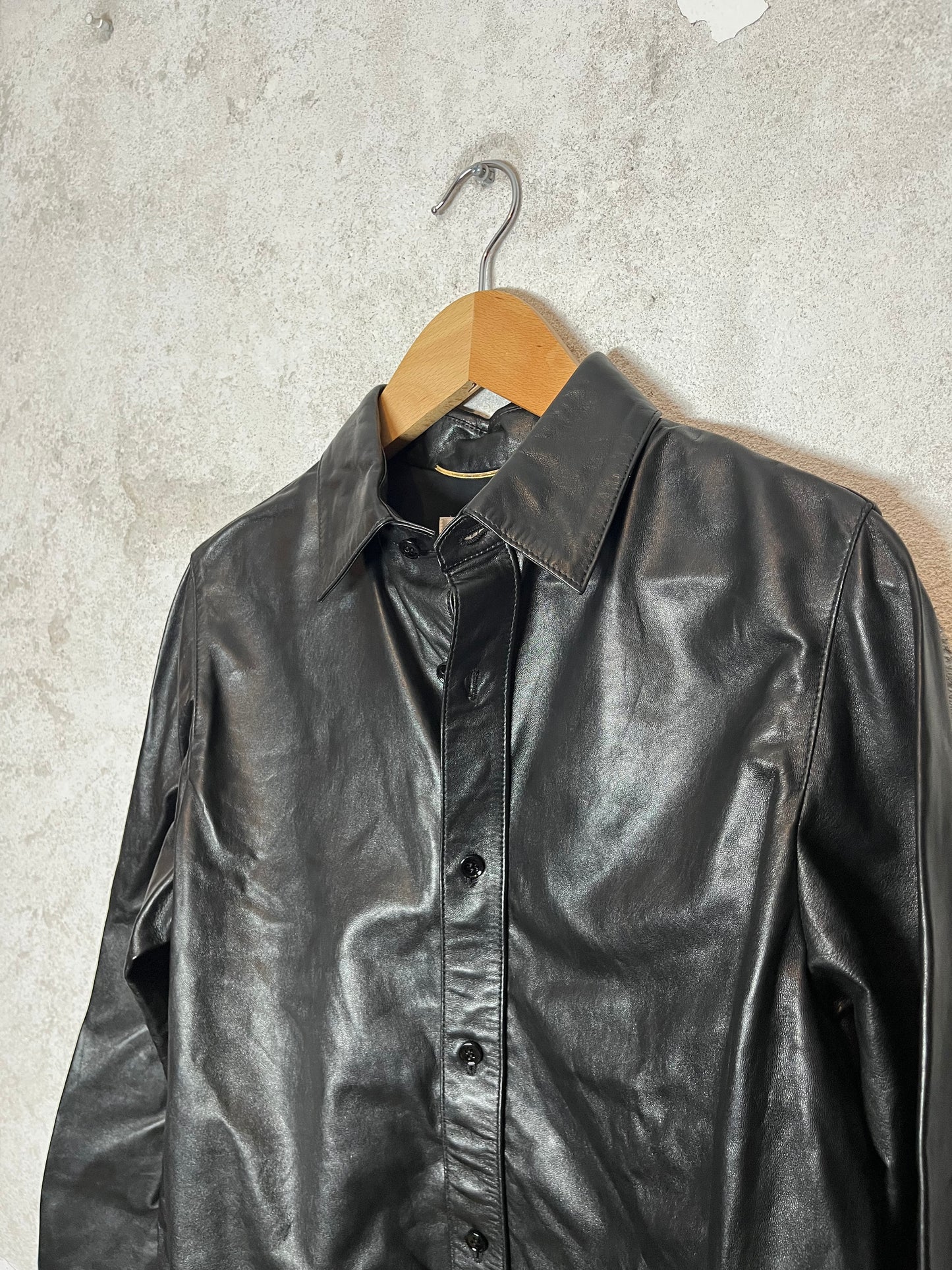 Saint Laurent Lamb Leather overshirt - S