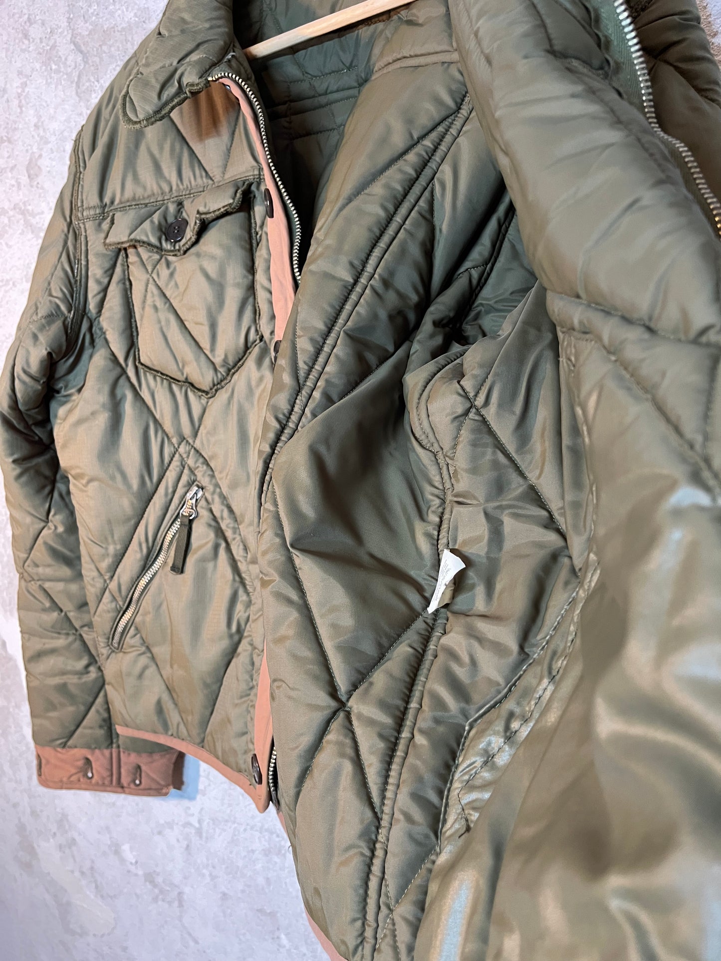 Jean Paul Gaultier vintage quilted padded bomber jacket - M