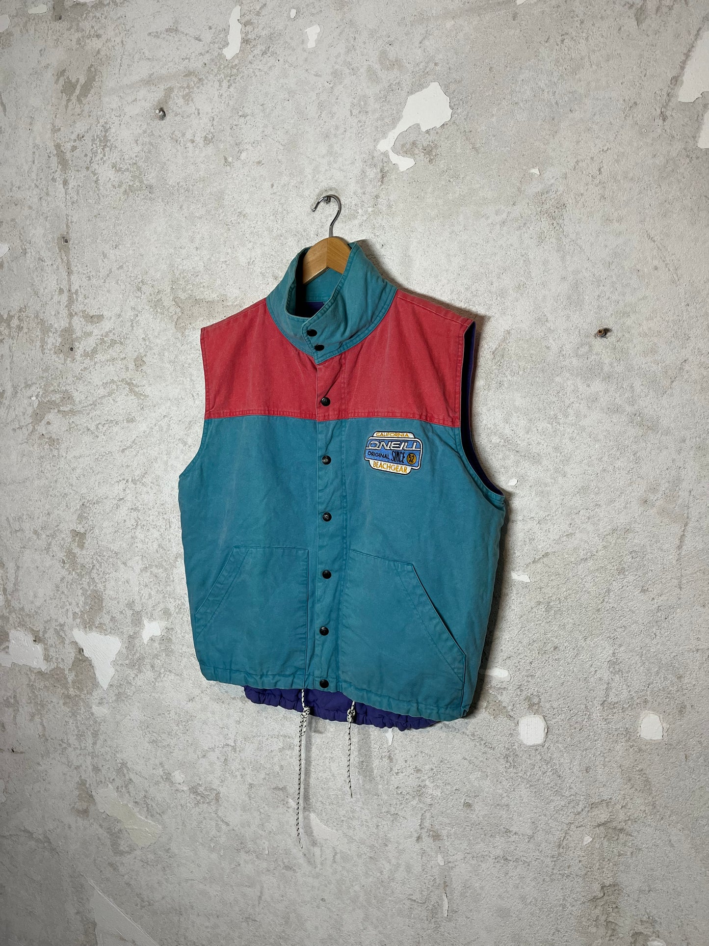 O’neill vintage 90s embroidered denim gilet - S