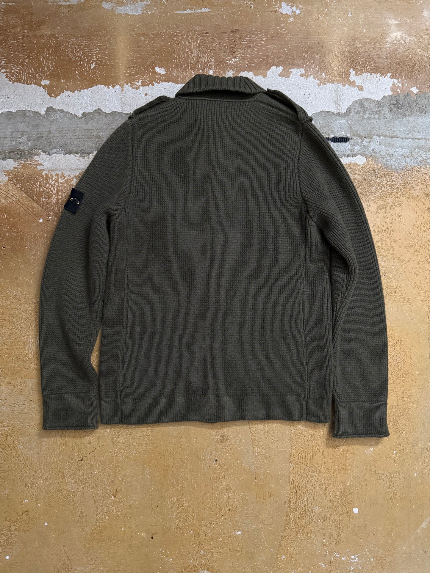 Stone Island 100% wool green jacket - L