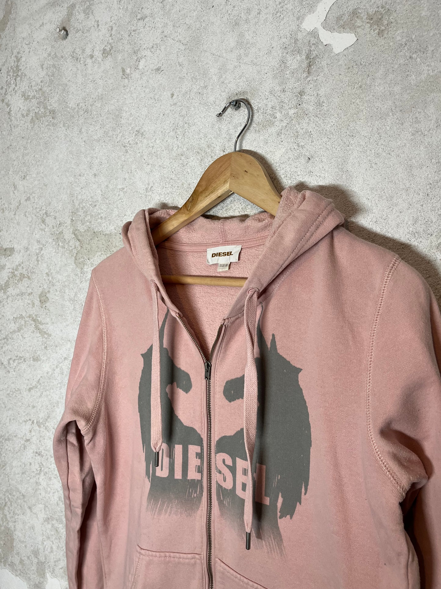 Diesel vintage 90s bimbo barbie unicorn zip-up hoodie - XS