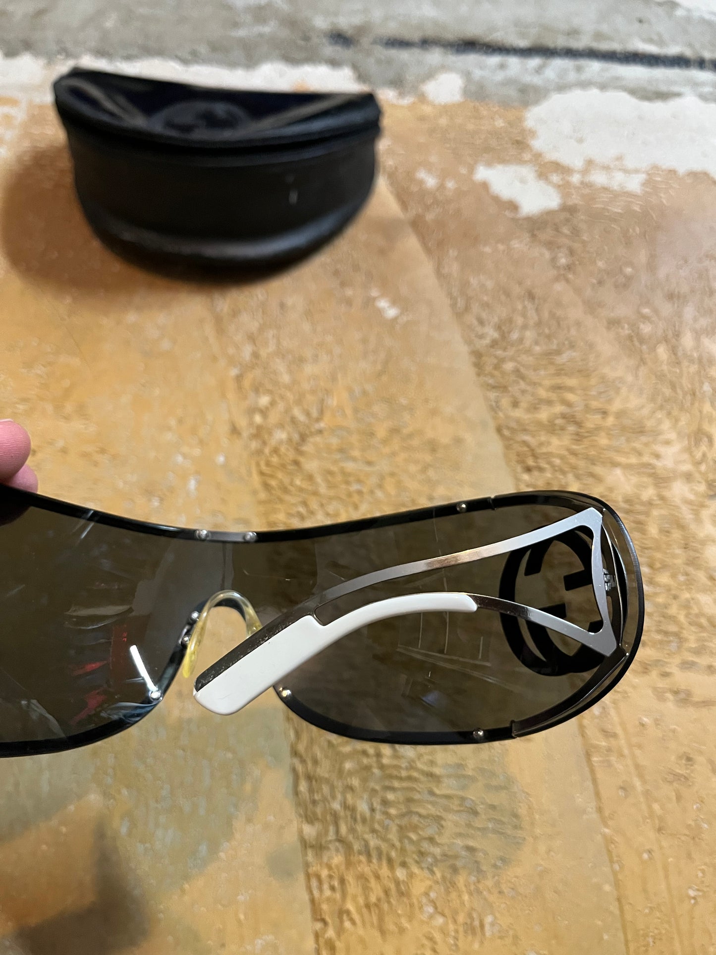 Gucci vintage shield sunglasses