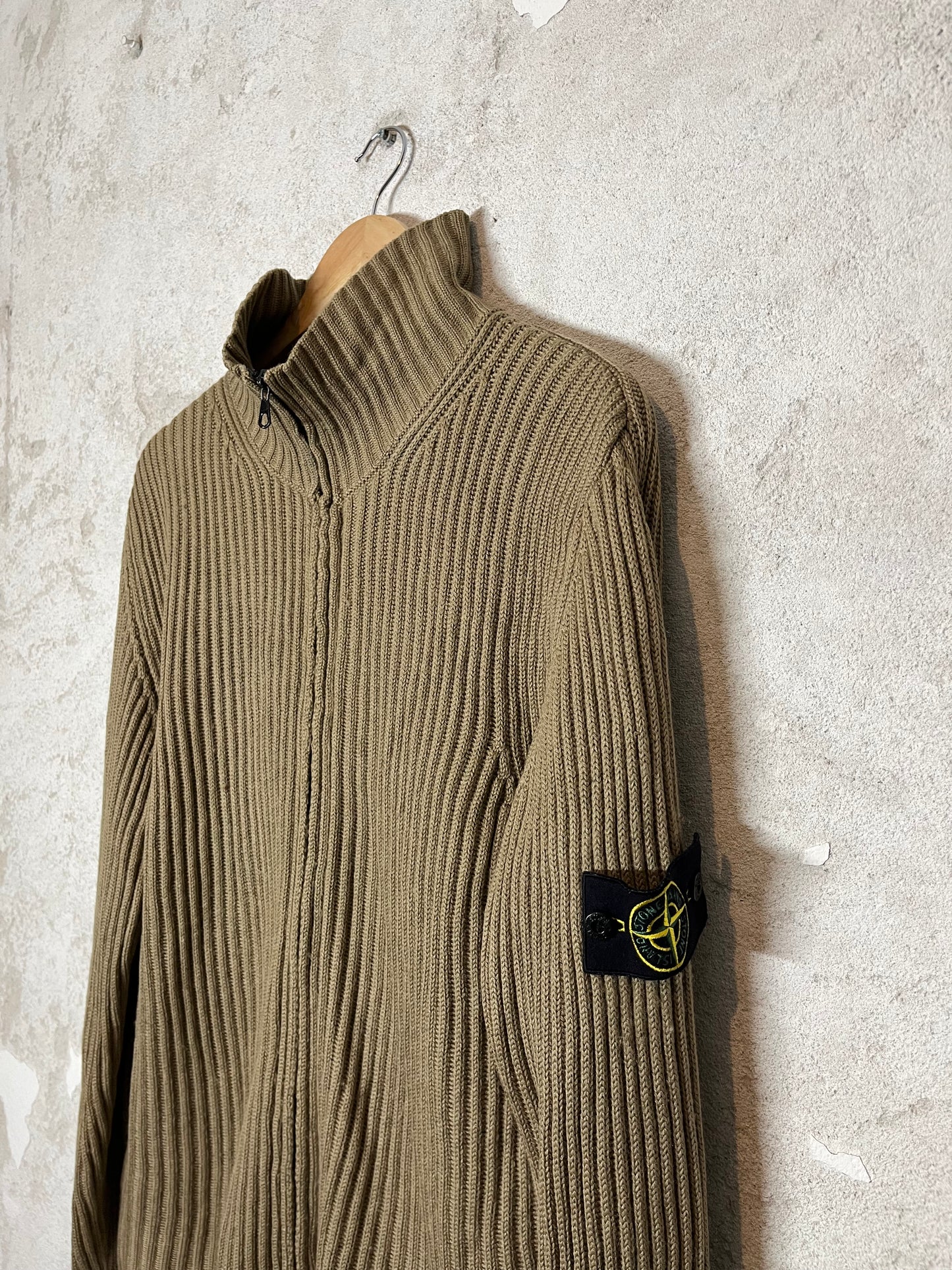 Stone Island vintage knit zip-up sweatshirt - L