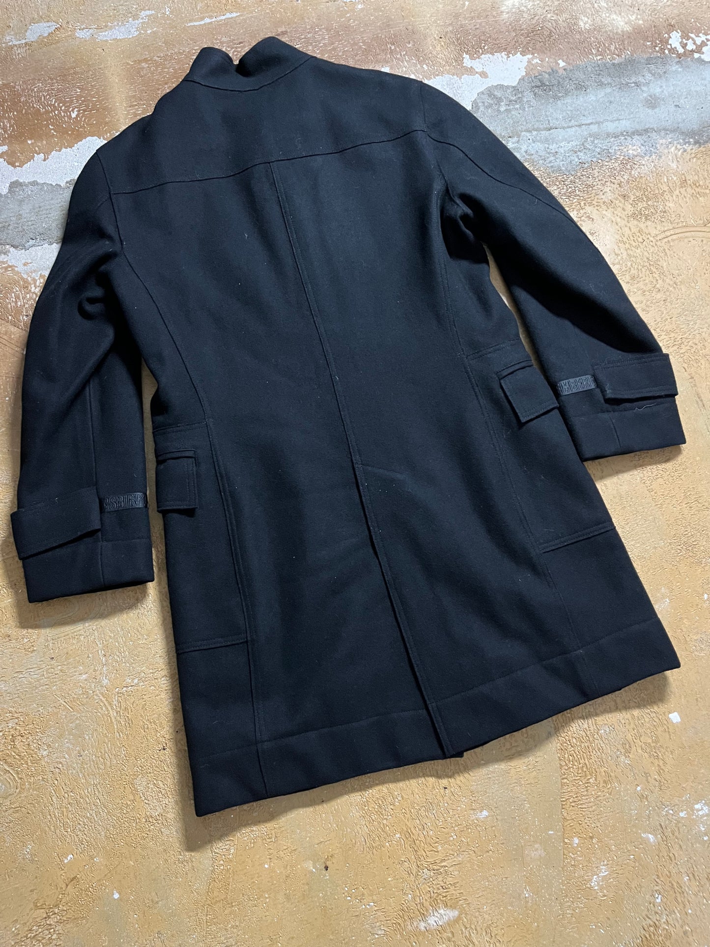 Dirk Bikkembergs wool puffer long coat - XL