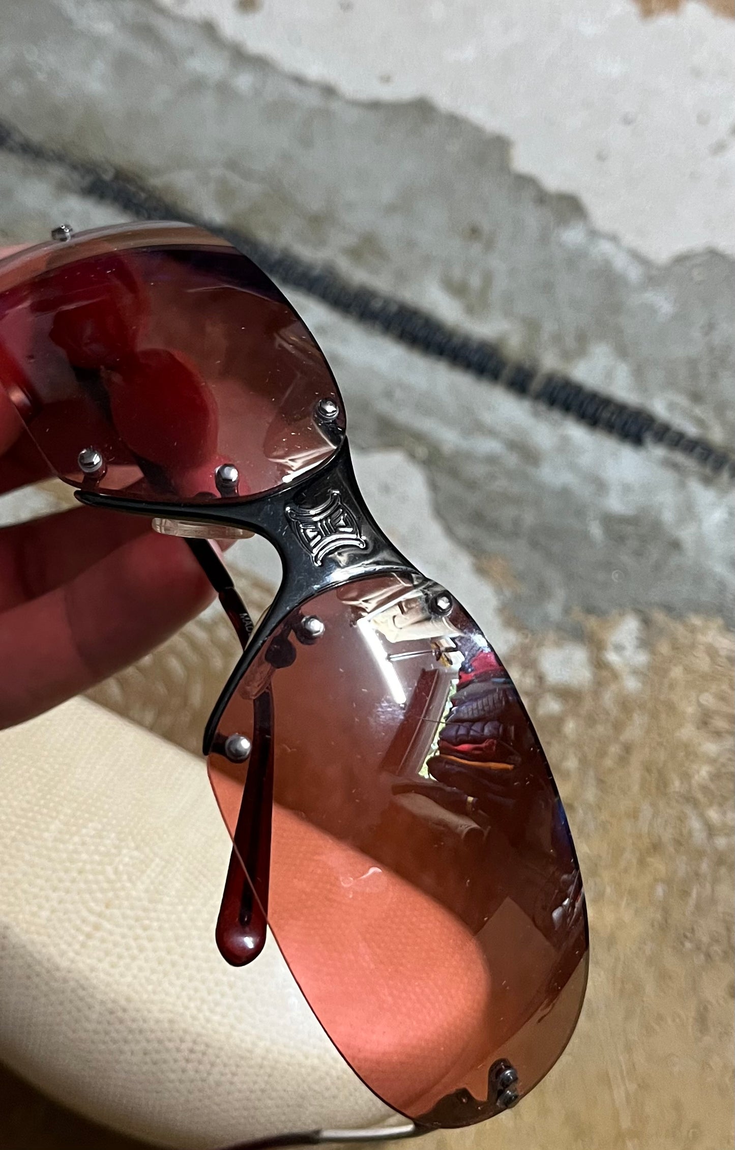 Celine SC 1032 568 sunglasses red lenses