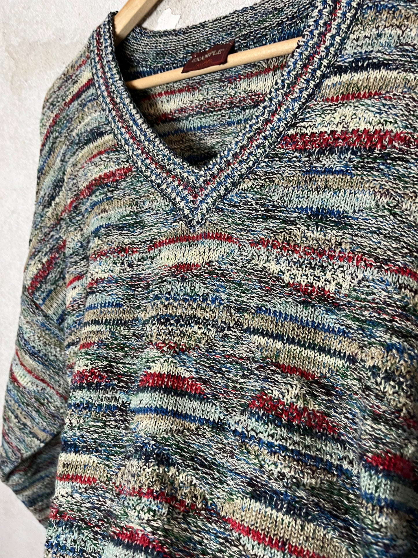 Missoni vintage retro V neck 90s 2000s knit sweatshirt - XXL