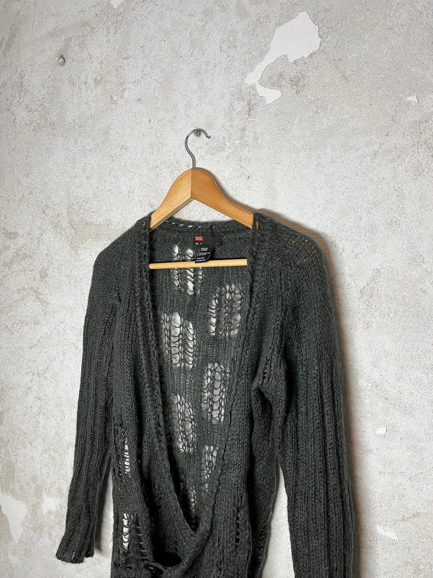 Diesel knit poncho jacket - M