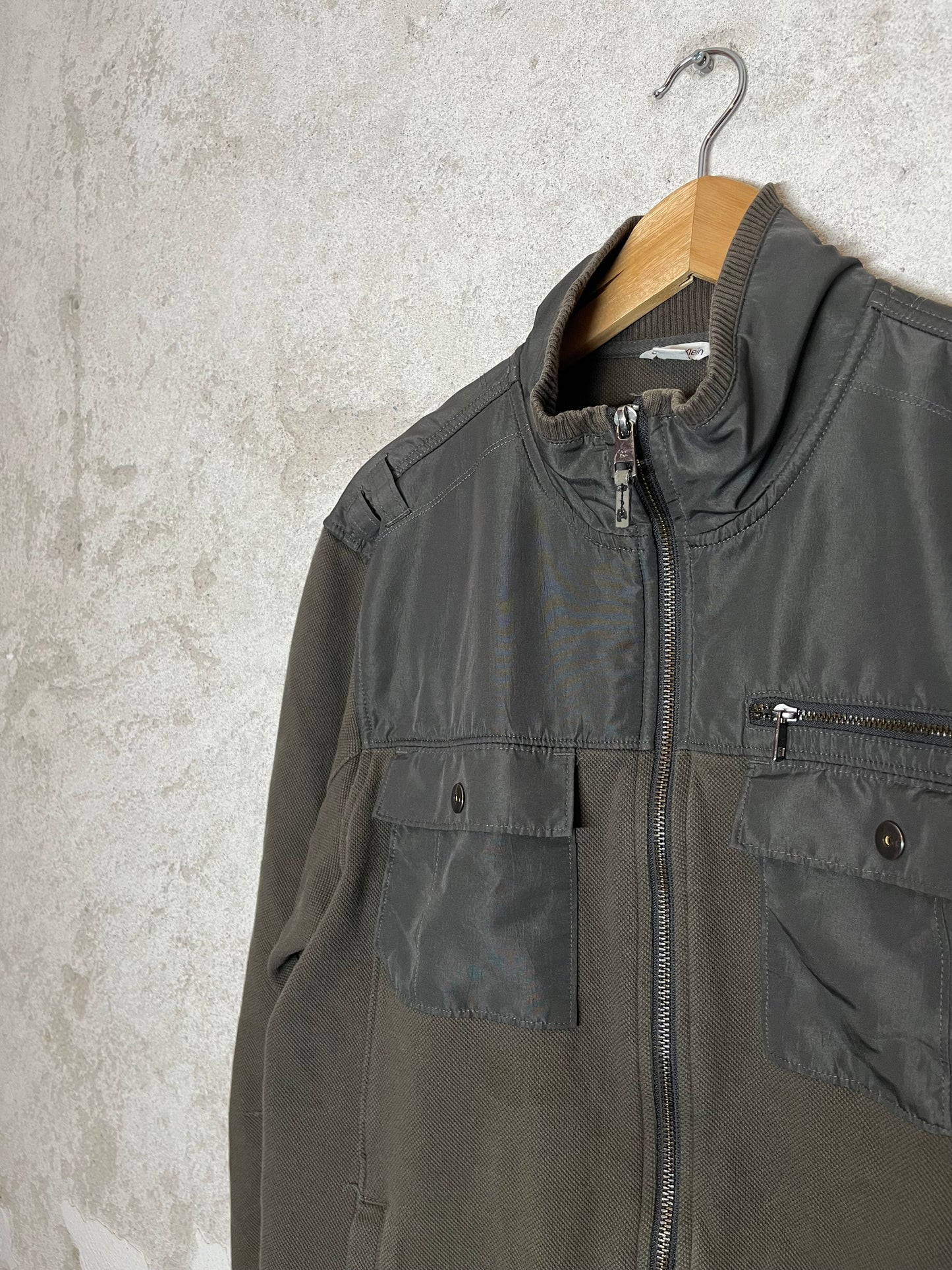 Calvin Klein cargo utility multipocket 2000s jacket - L