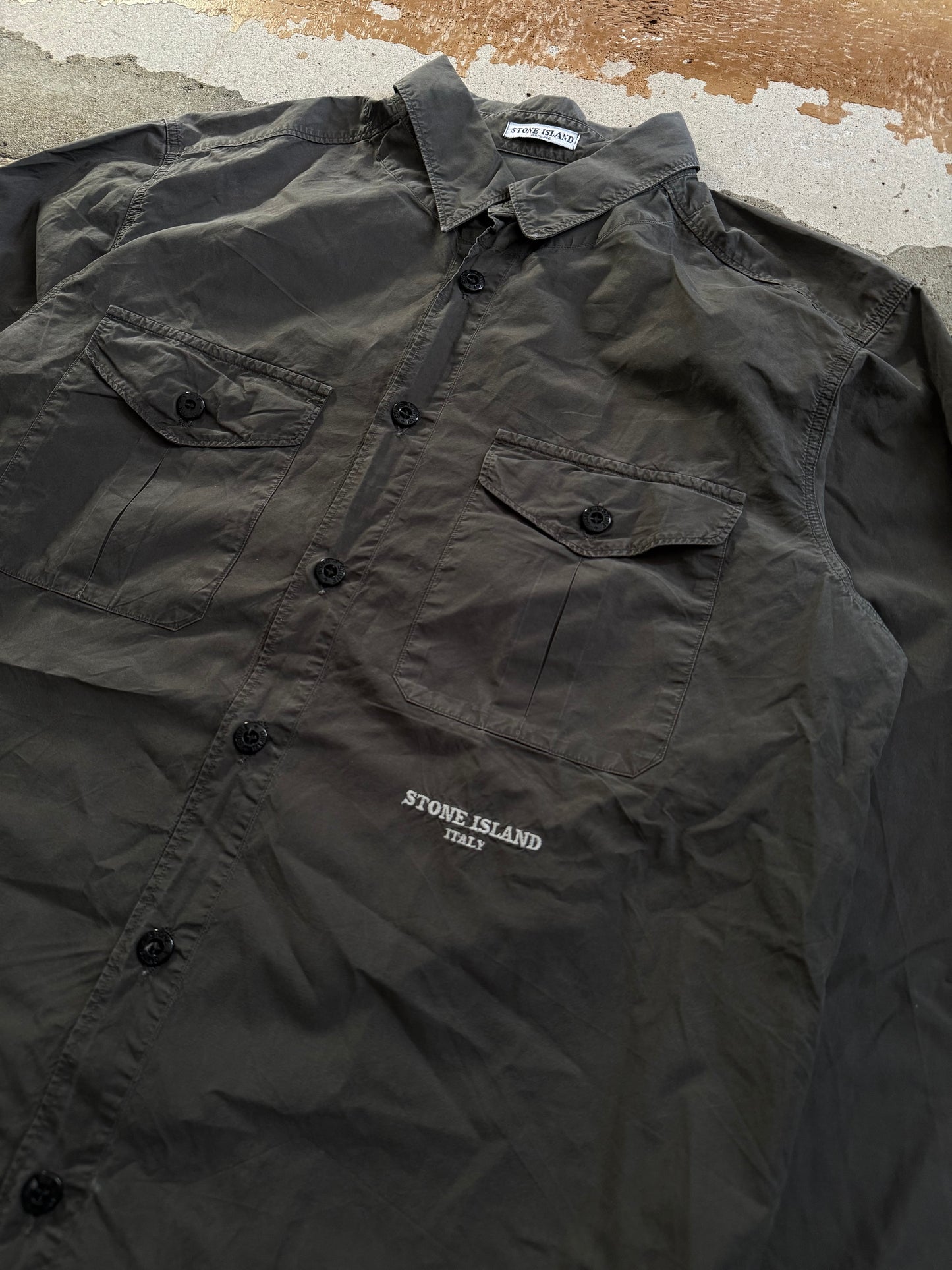 Stone Island italy embroidered overshirt - S