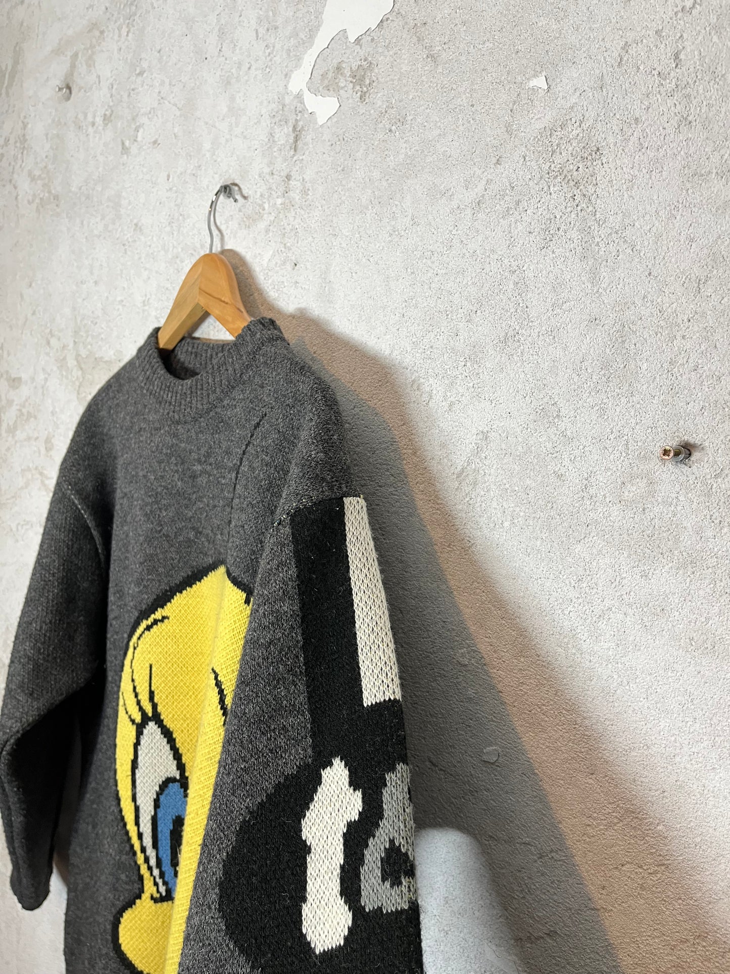 Looney Tunes Titi vintage retro ski snowboard heavy knit sweater - M