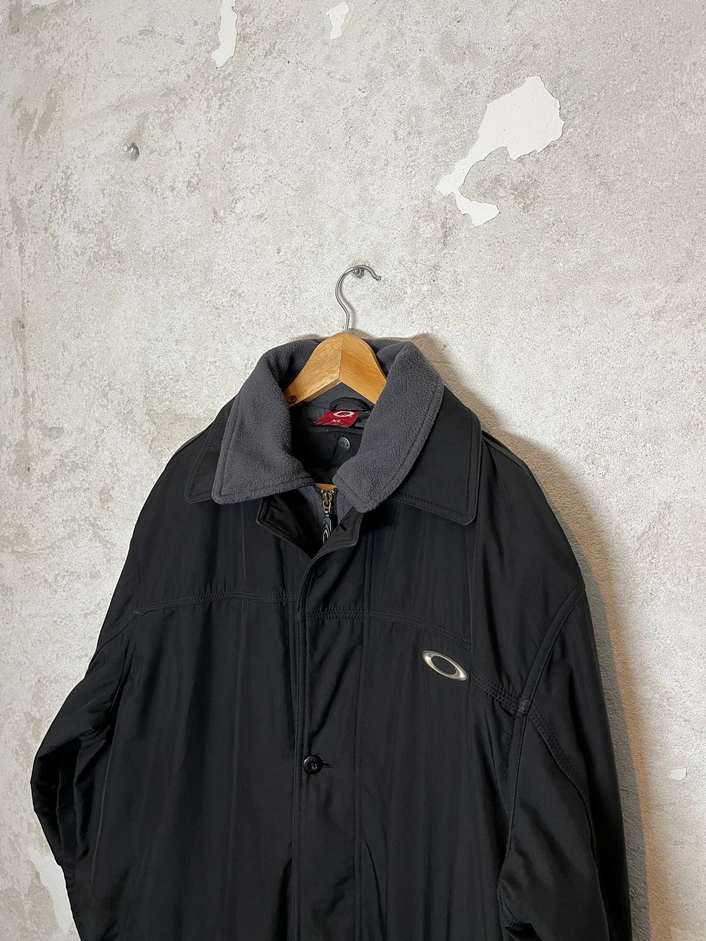 Oakley vintage retro 90s 2000s y2k archive cyber fleece trench coat 