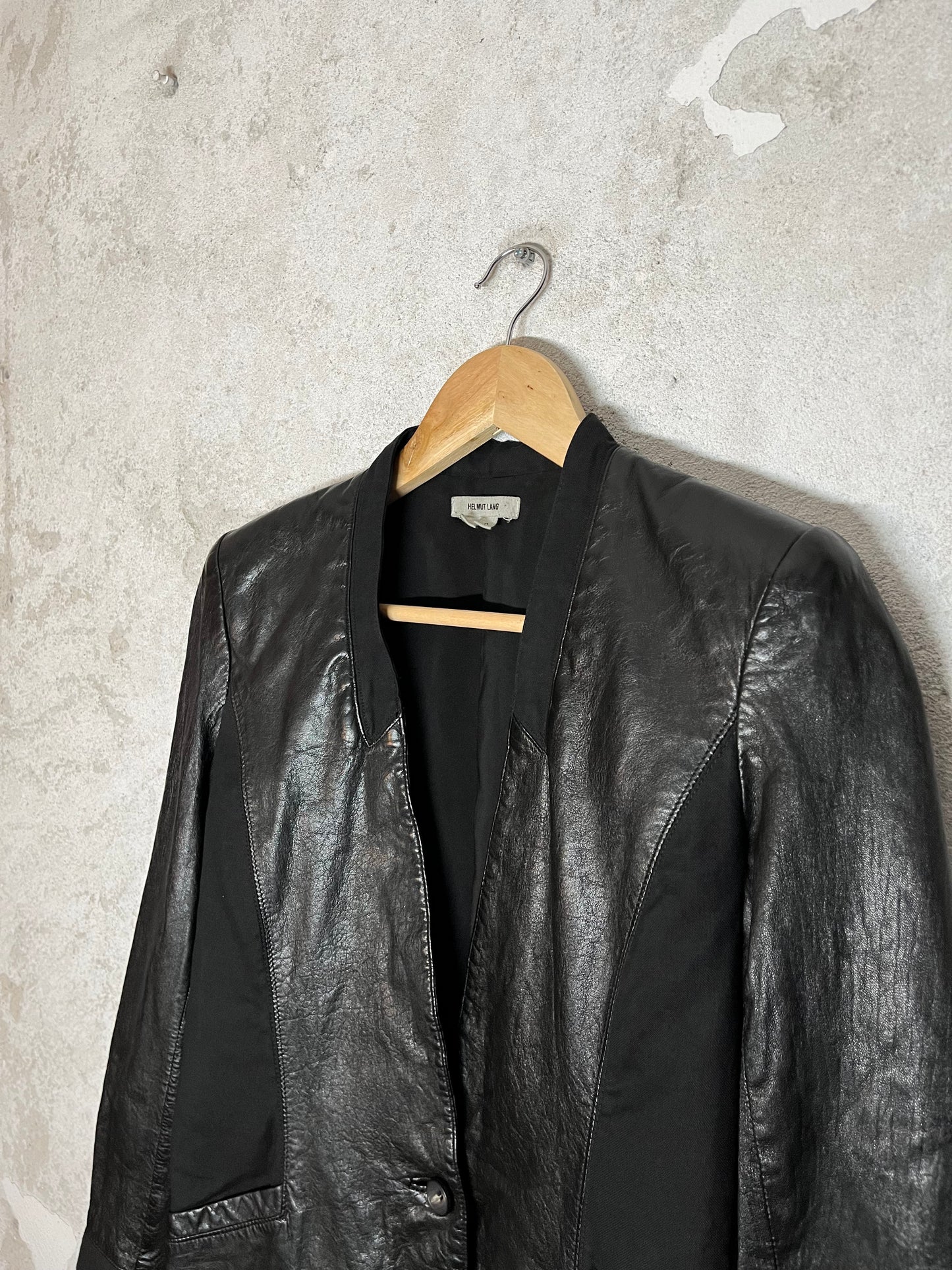 Helmut Lang vintage sheepskin leather jacket 