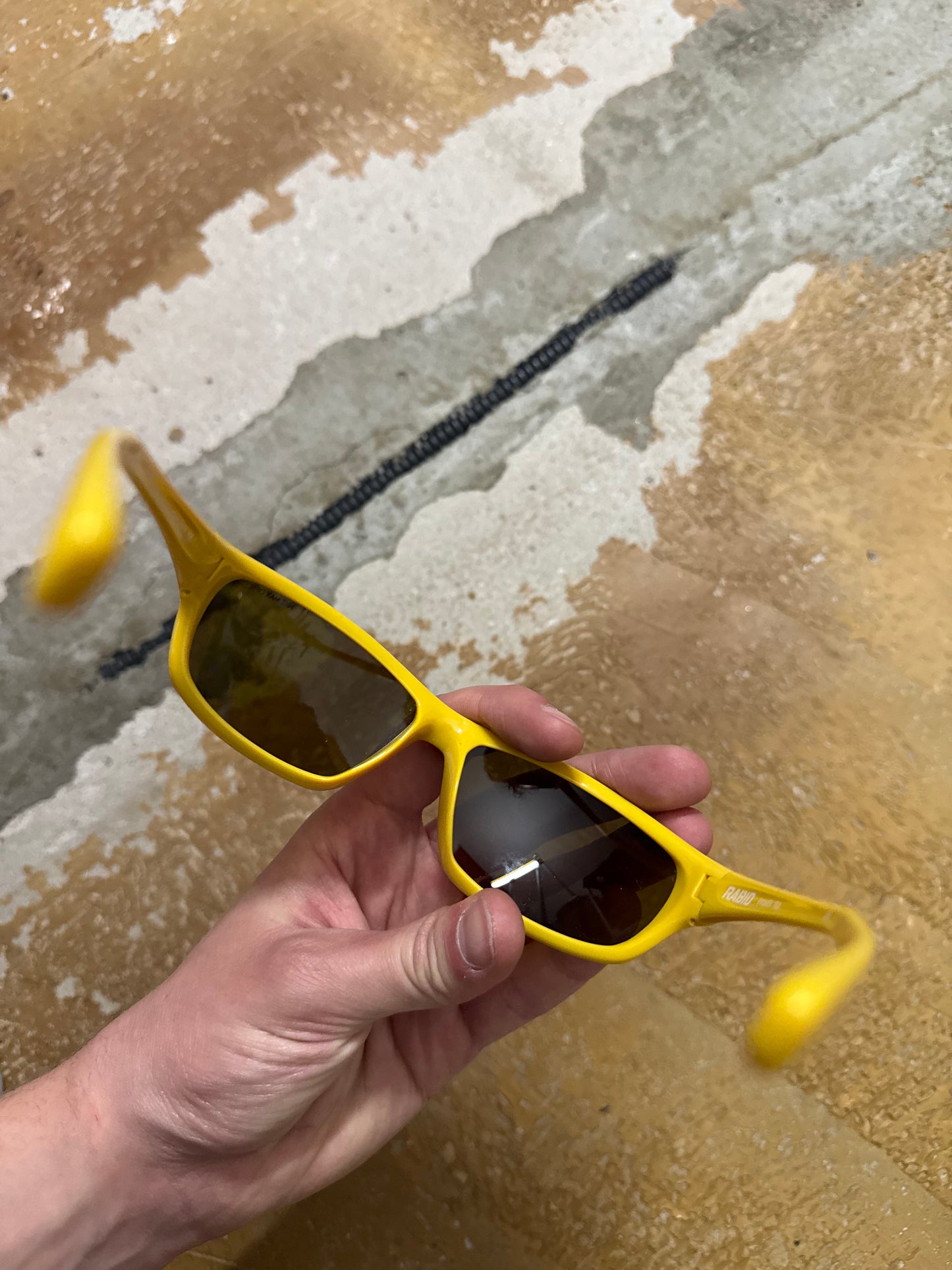 Vintage yellow Nike Rabid EV0603 703 sunglasses