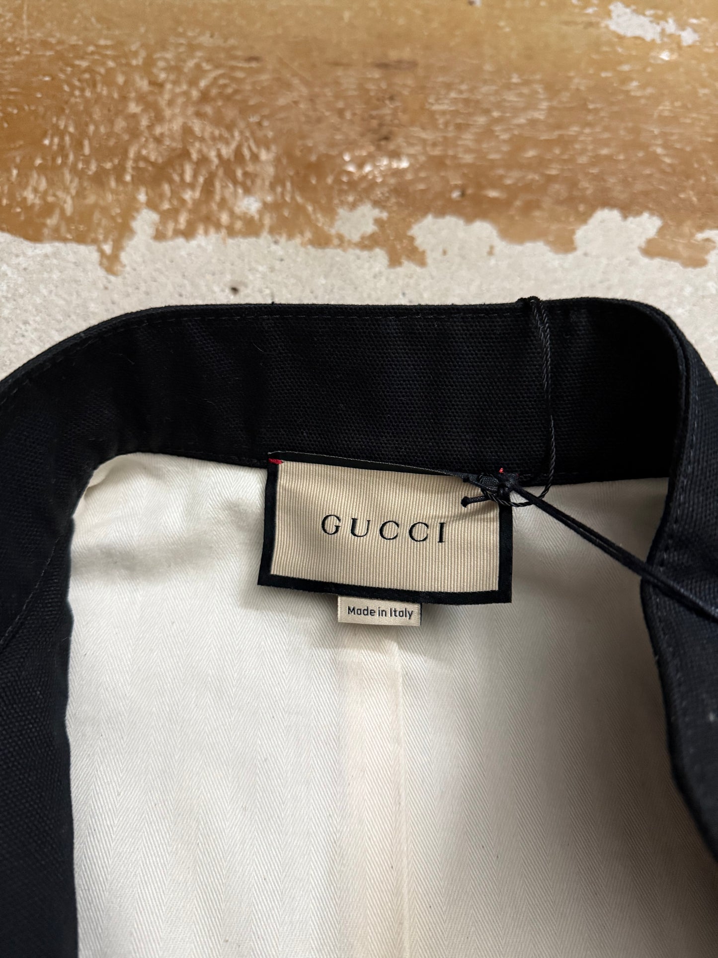 Gucci black asymmetrical zipper jacket - M