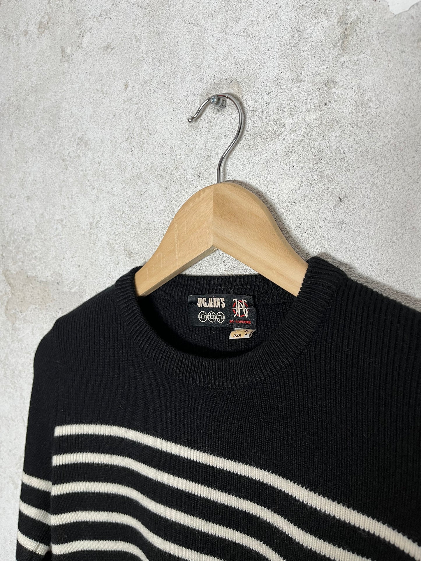 Jean Paul Gaultier striped knit sweater - M