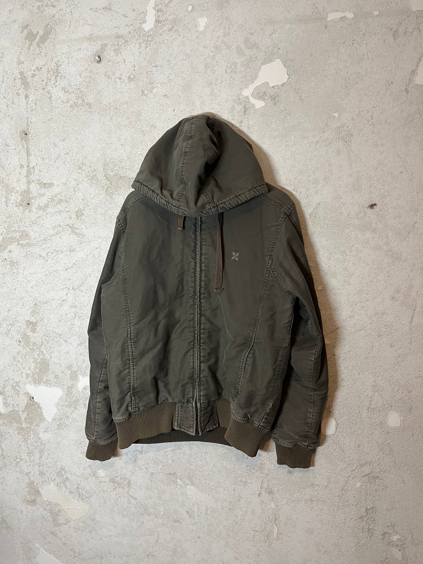 Oxbow canvas zip-up hoodie jacket - M